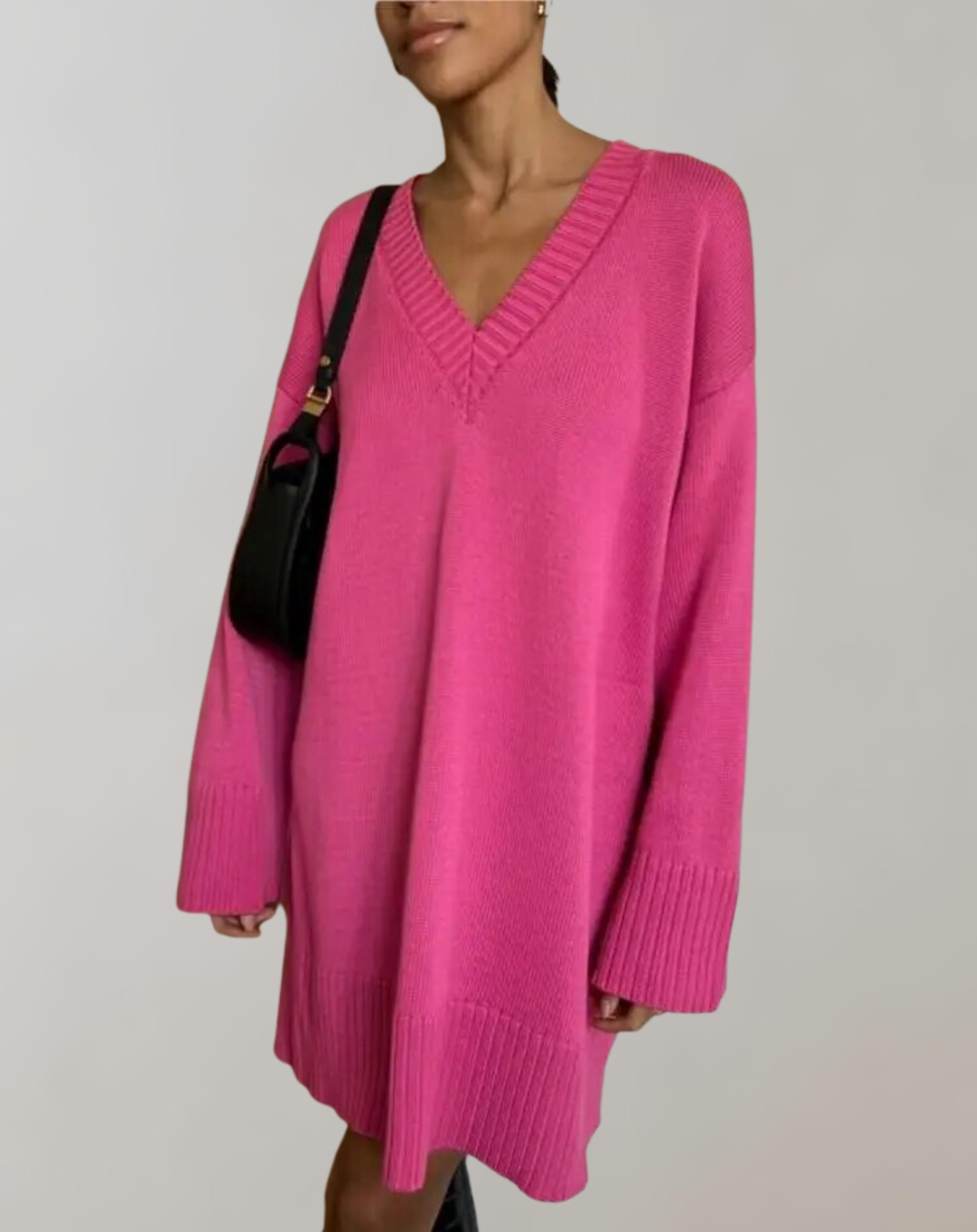 Nella - Kurzes Strickkleid mit Streifen