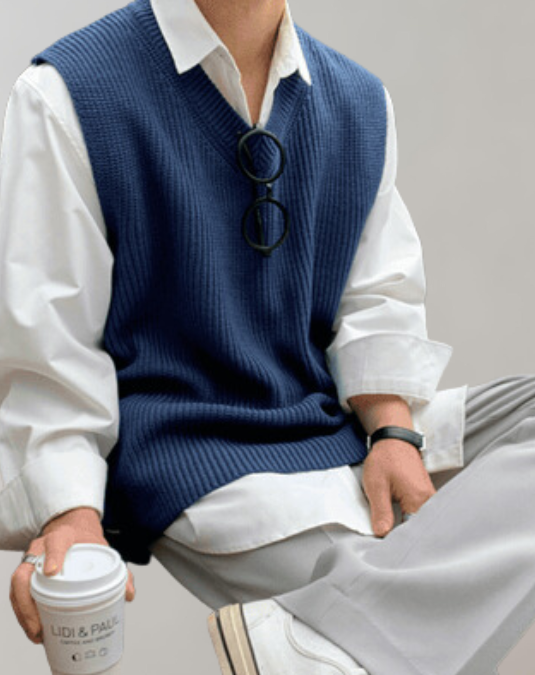 Piazza - Ribbed Sleeveless Pullover