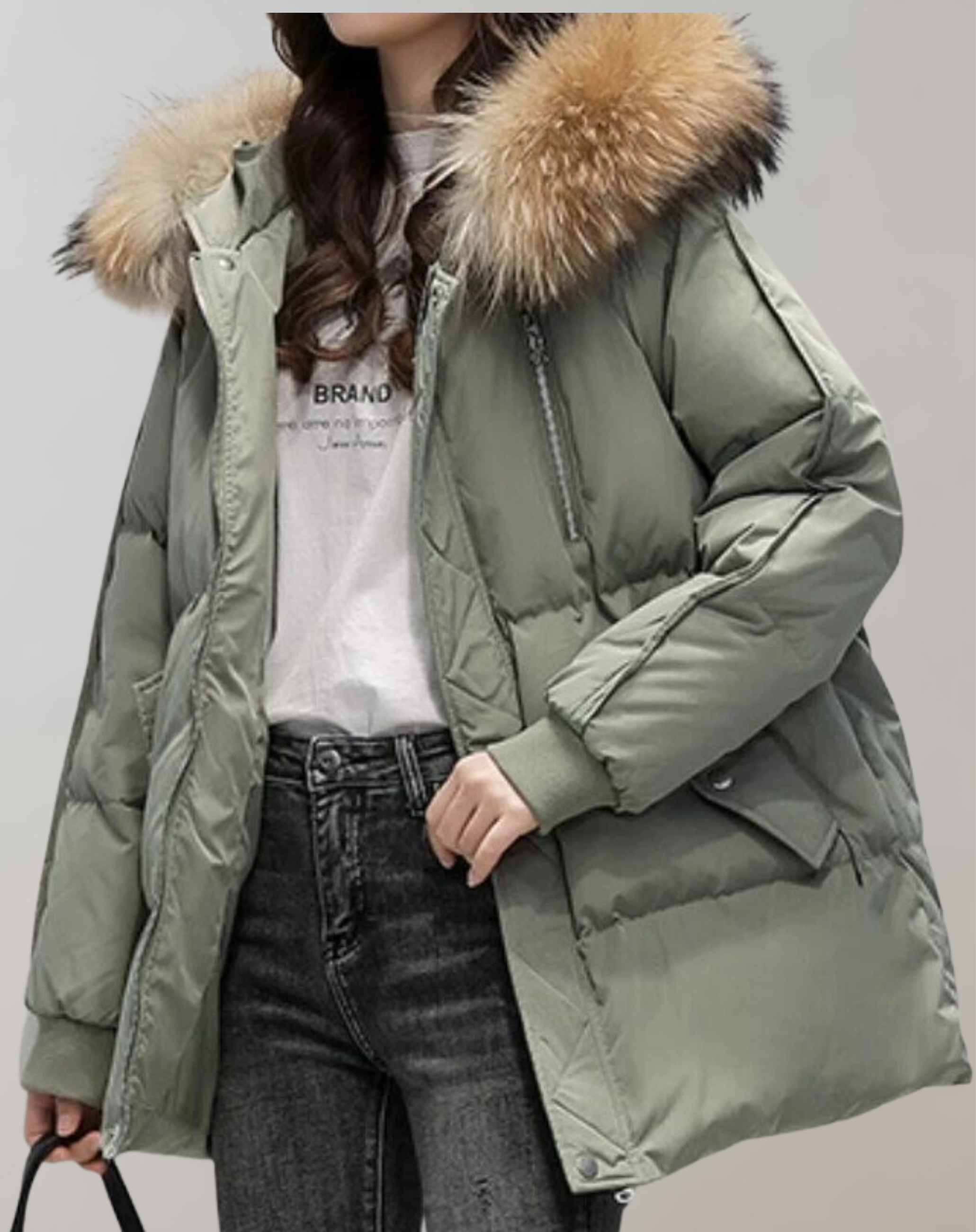 Thelma - Jackenmantel mit Pelz