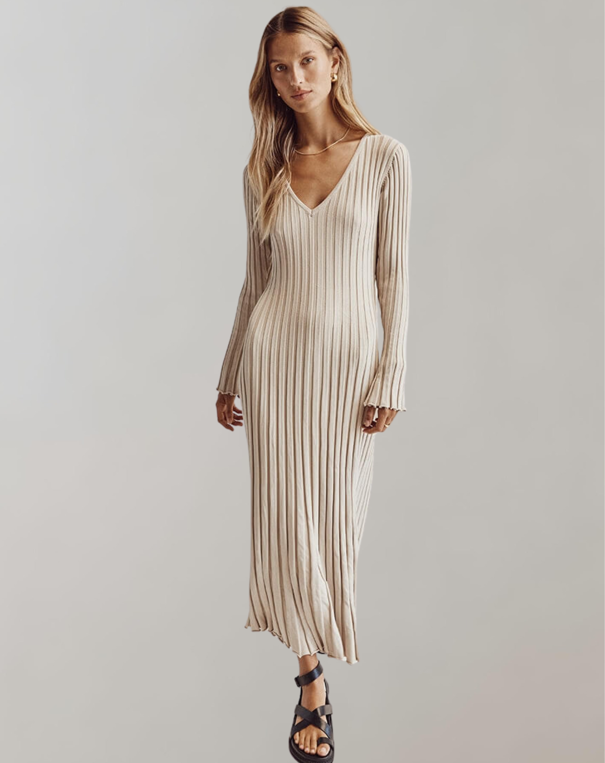 Clara – Kleid mit V-Ausschnitt