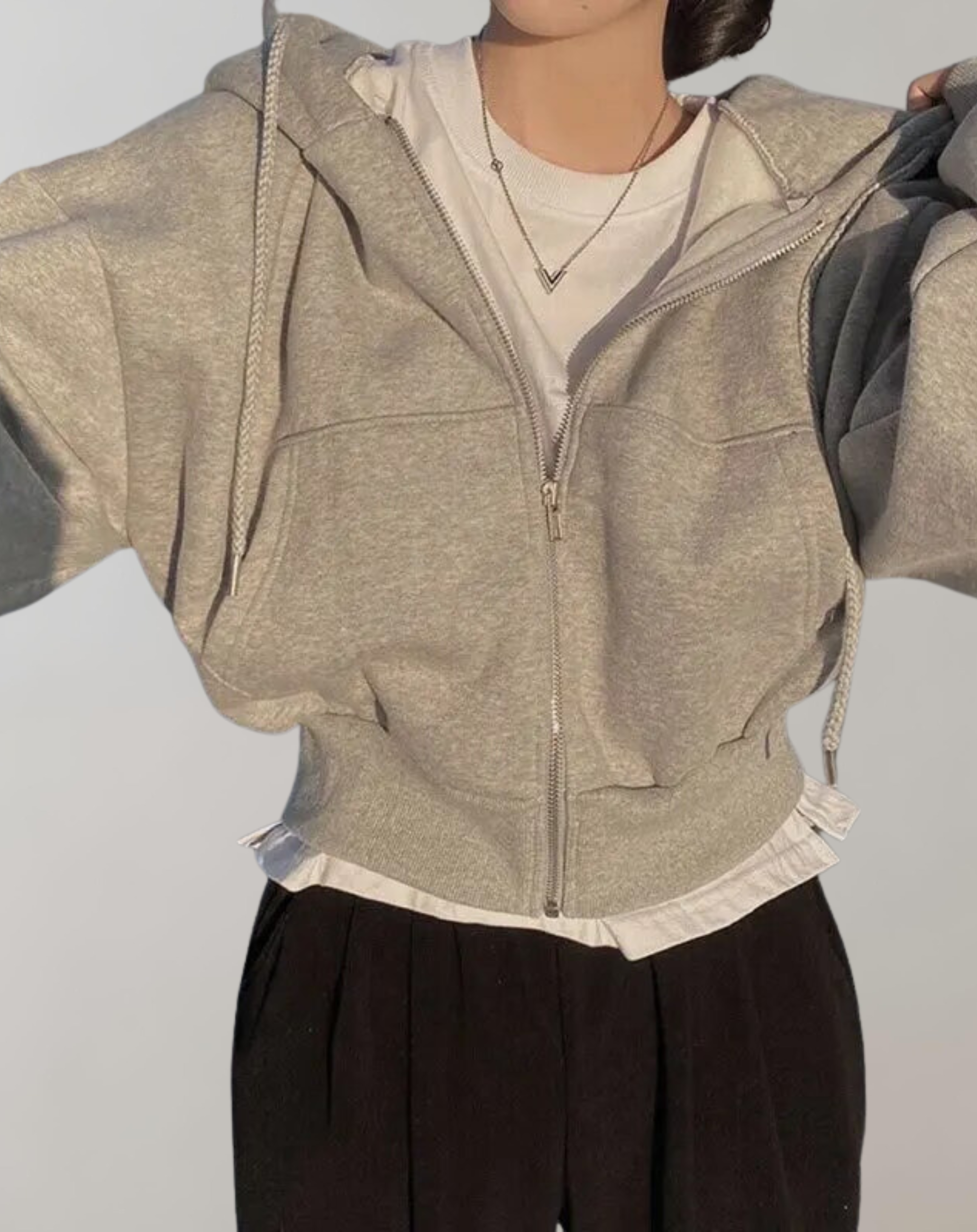 Yara - Frauen Solid Hooded Sweatshirt