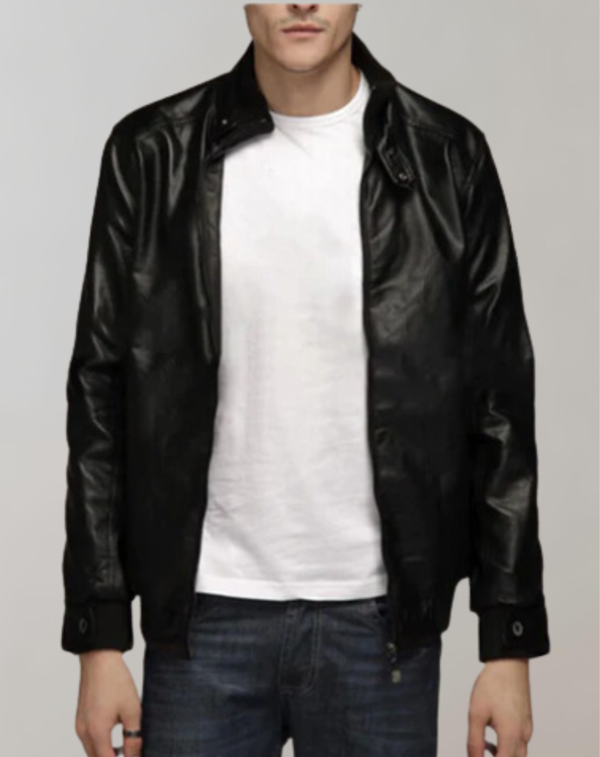 Herren - Leder-Motorradjacke