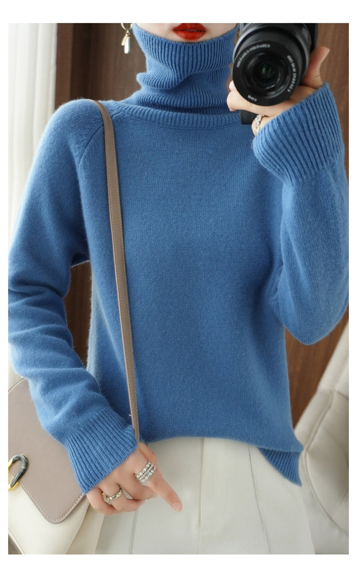 Eleganter Damen Rollkragenpullover aus weichem Strick für kühle Tage