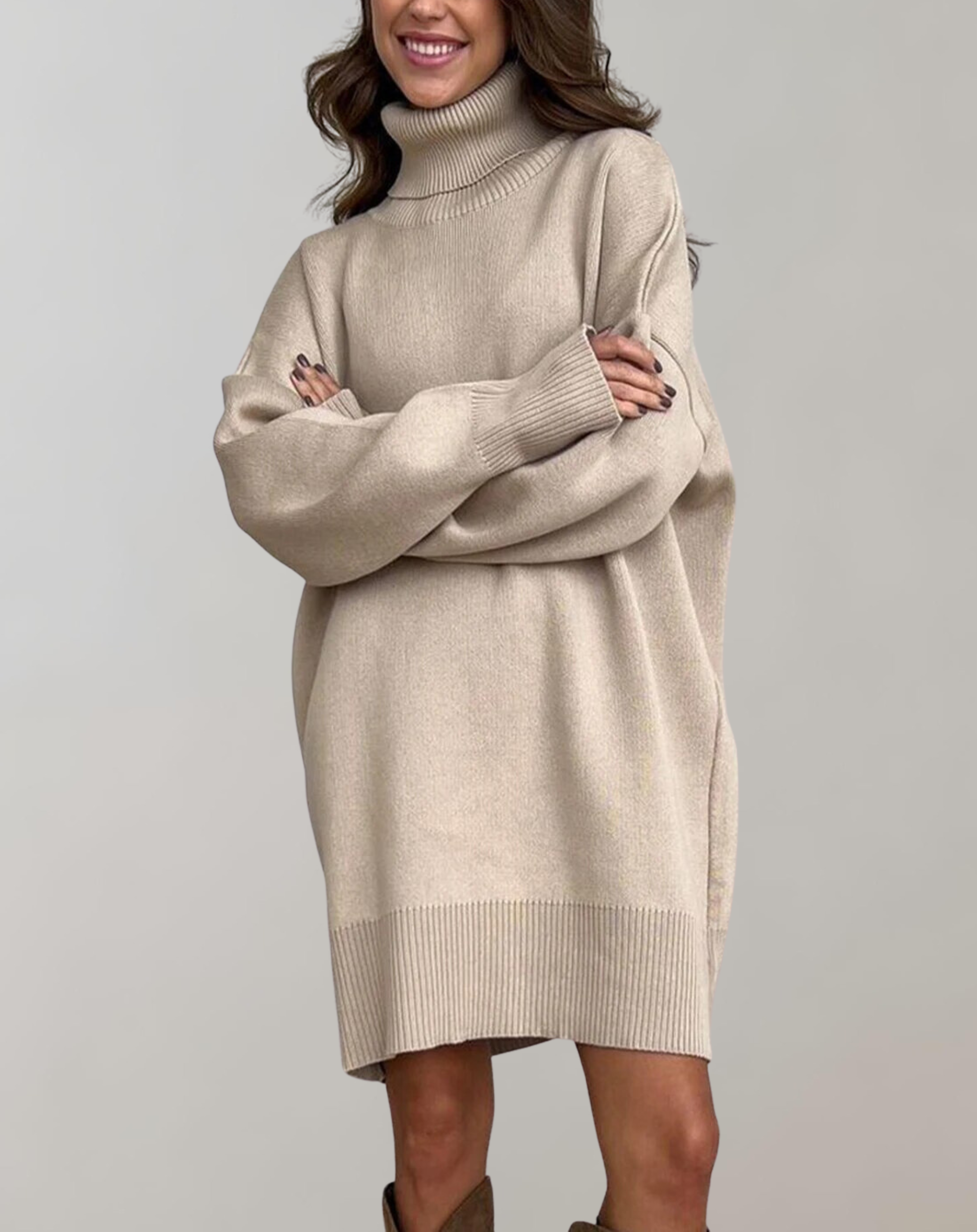 Nella - Kurzes Strickkleid mit Streifen