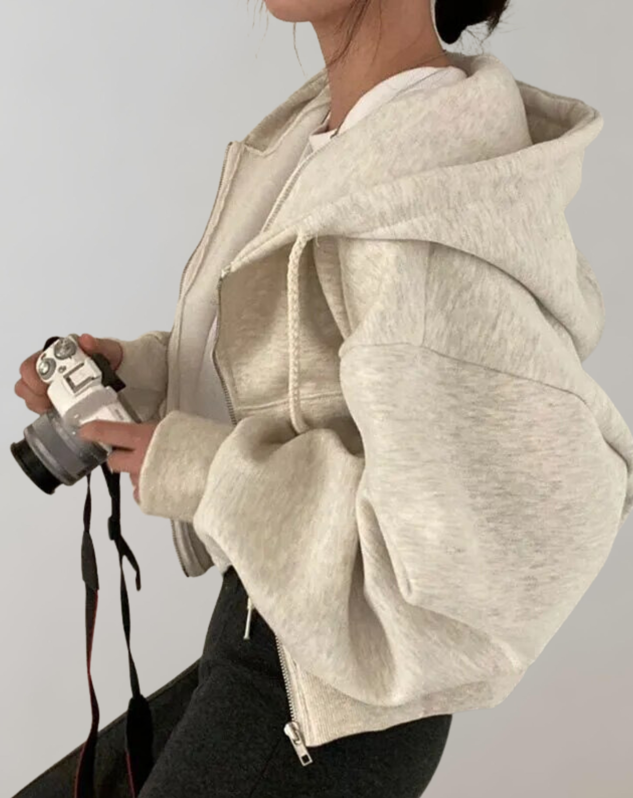 Yara - Frauen Solid Hooded Sweatshirt