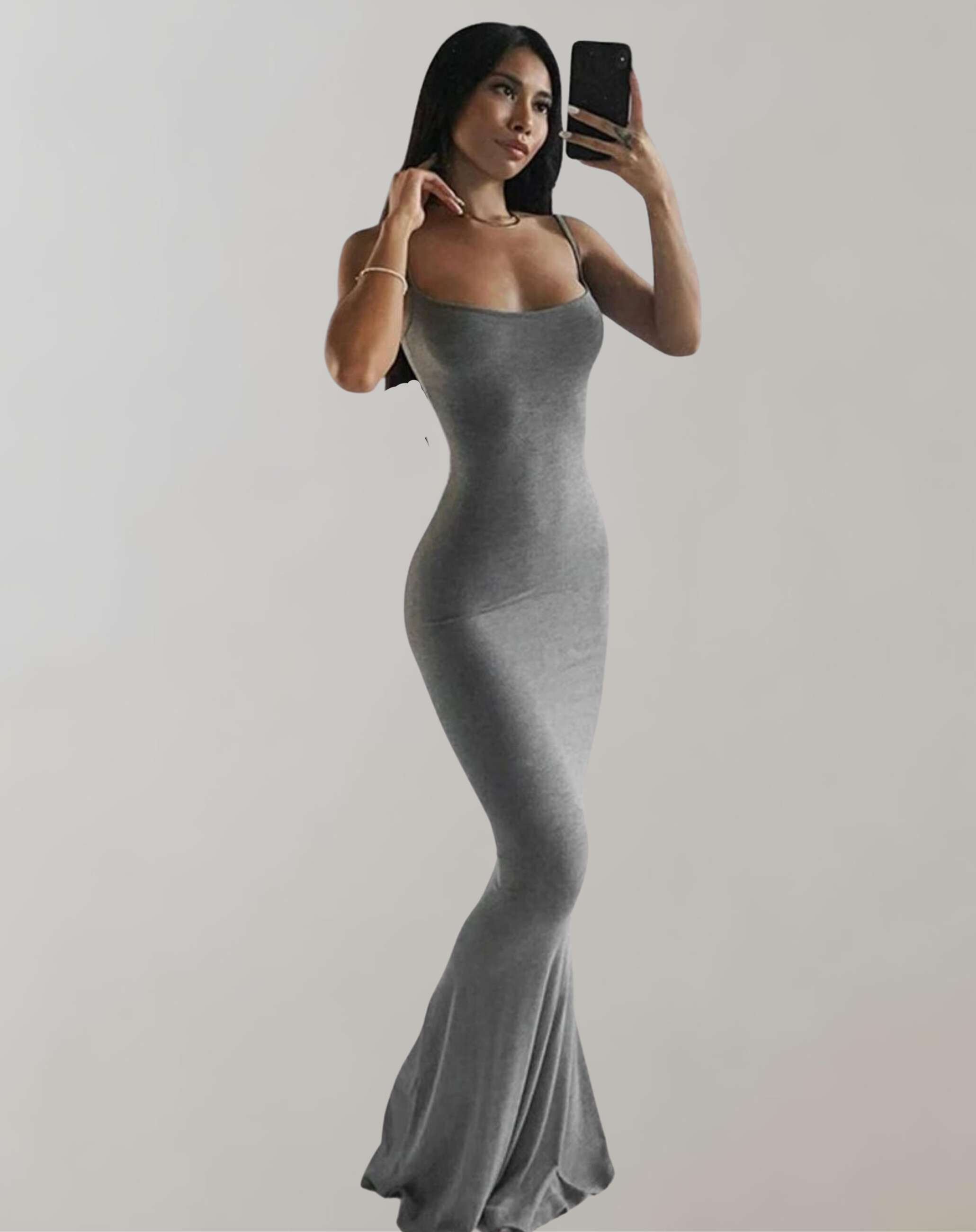 Mikay -Schlankes ärmelloses rückenfreies Maxikleid