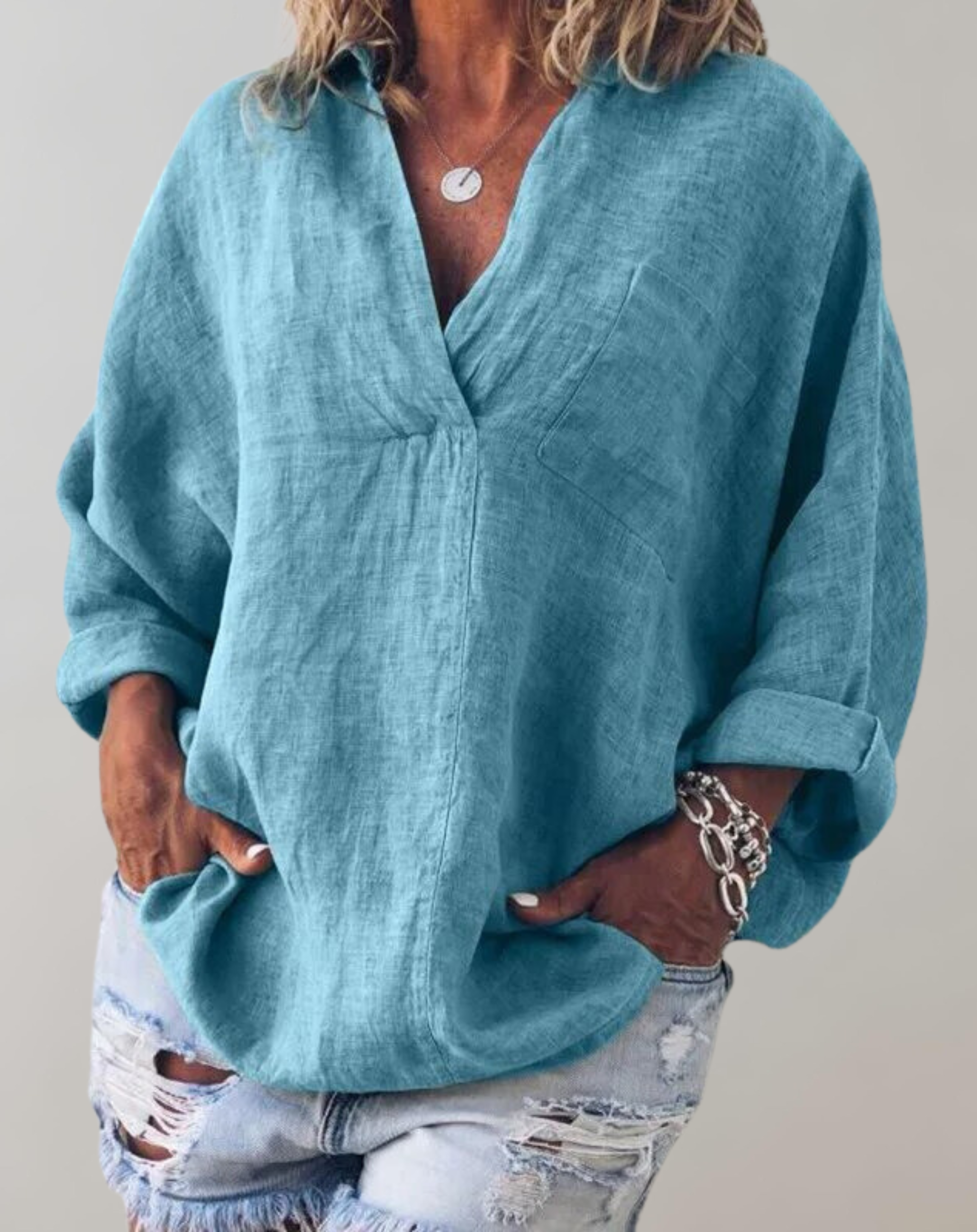 Ula - Tuniken Deep V Neck Shirts