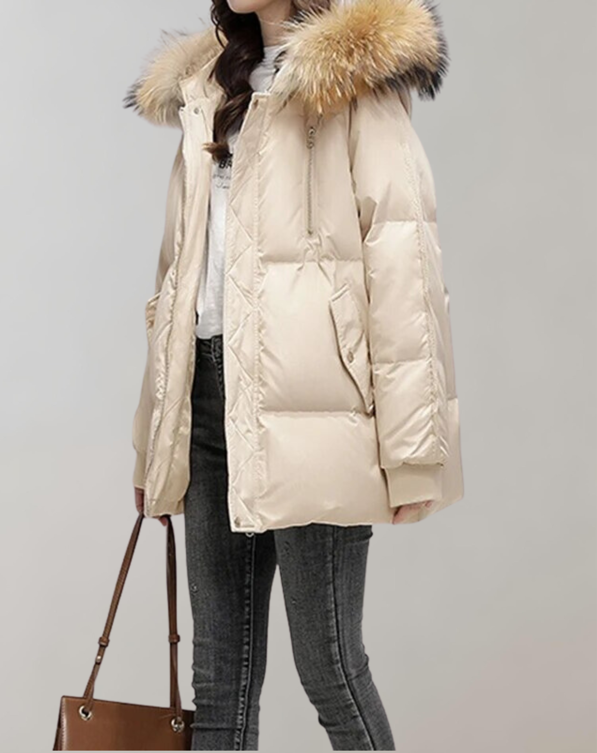 Thelma - Jackenmantel mit Pelz