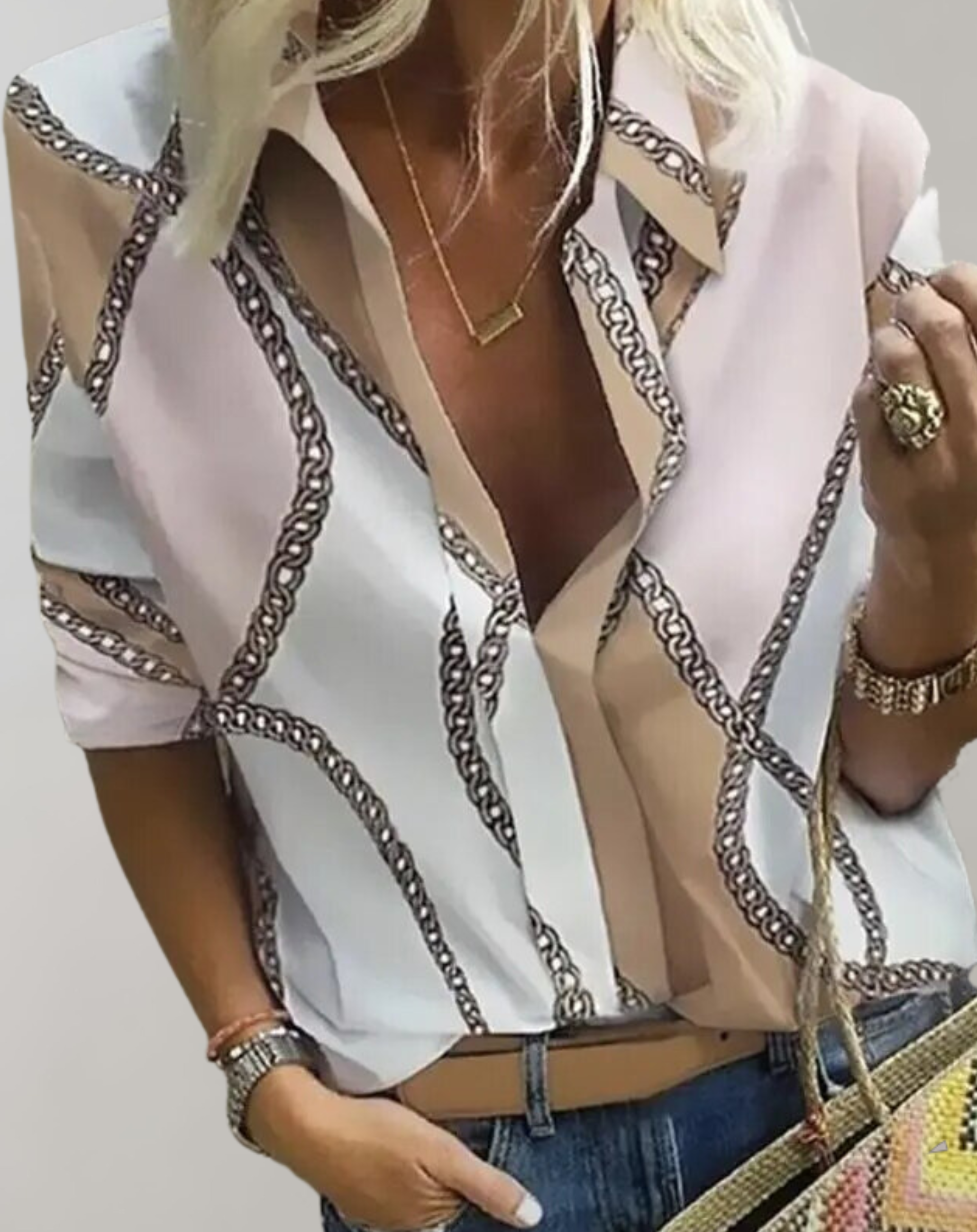 Faye - Damen Freizeitbluse Langarm