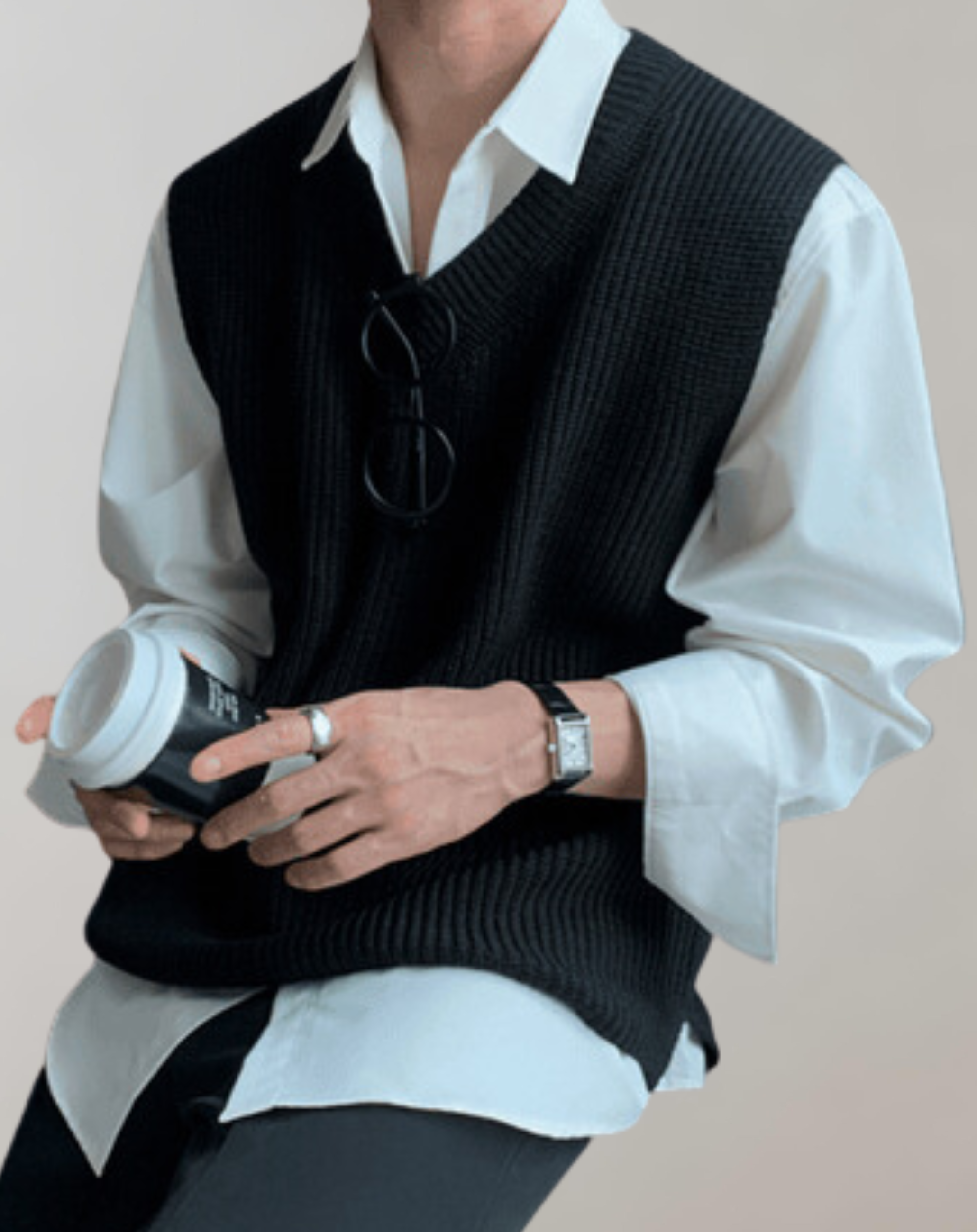 Piazza - Ribbed Sleeveless Pullover