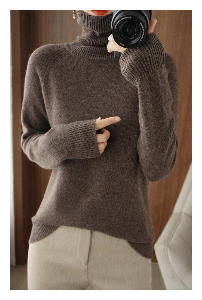Eleganter Damen Rollkragenpullover aus weichem Strick für kühle Tage