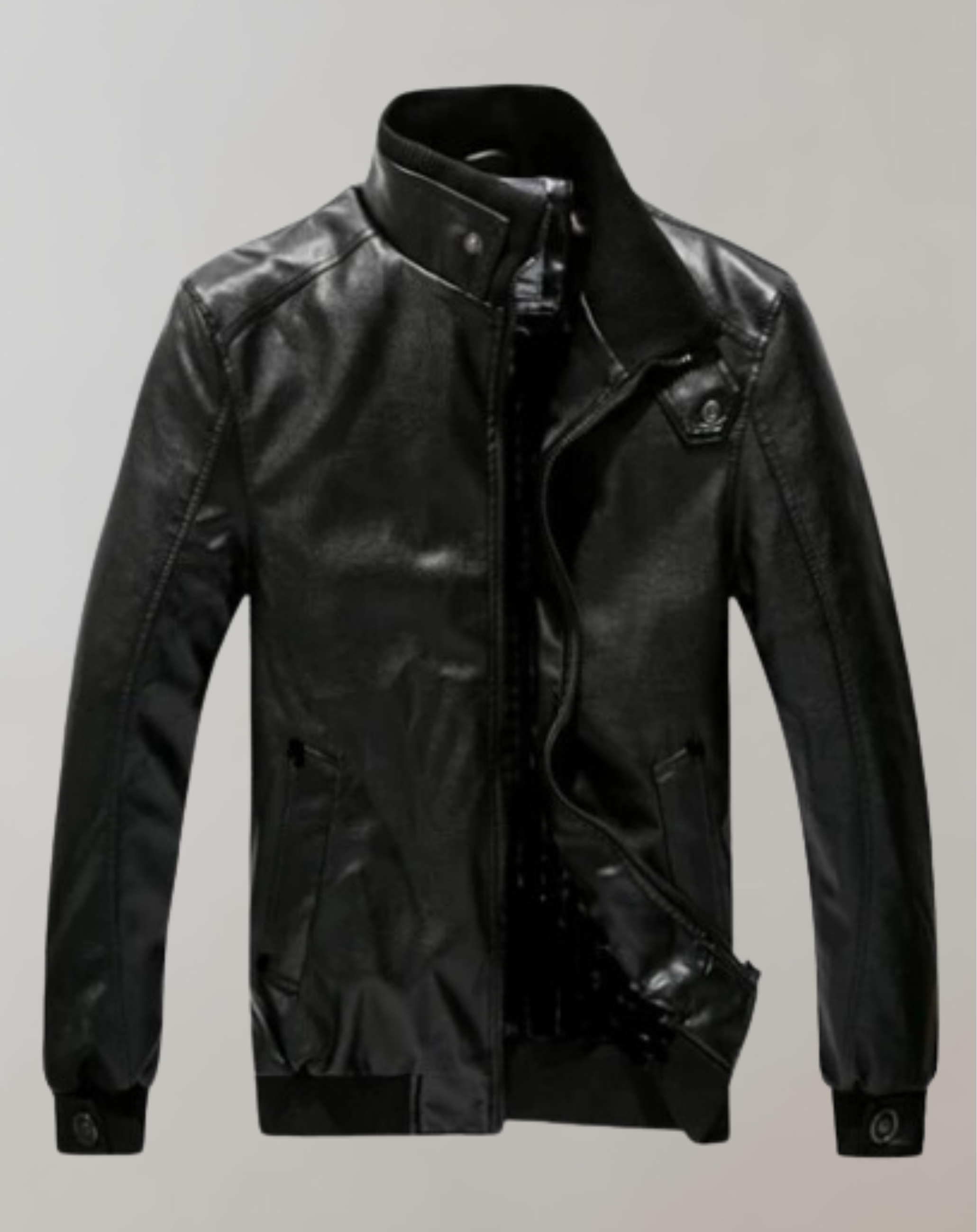 Herren - Leder-Motorradjacke