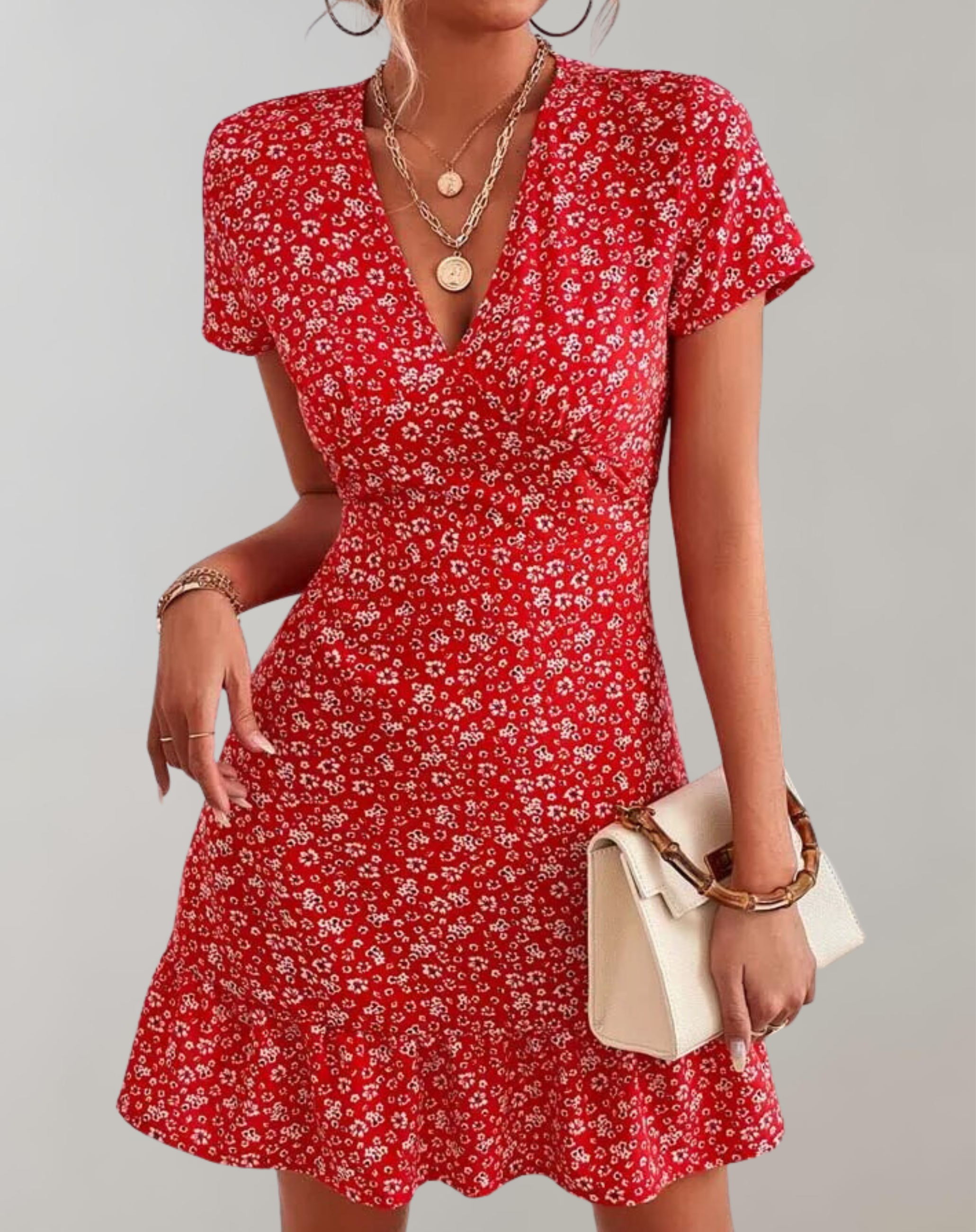 Sari - Sommer kurz Boho Kleid Frauen