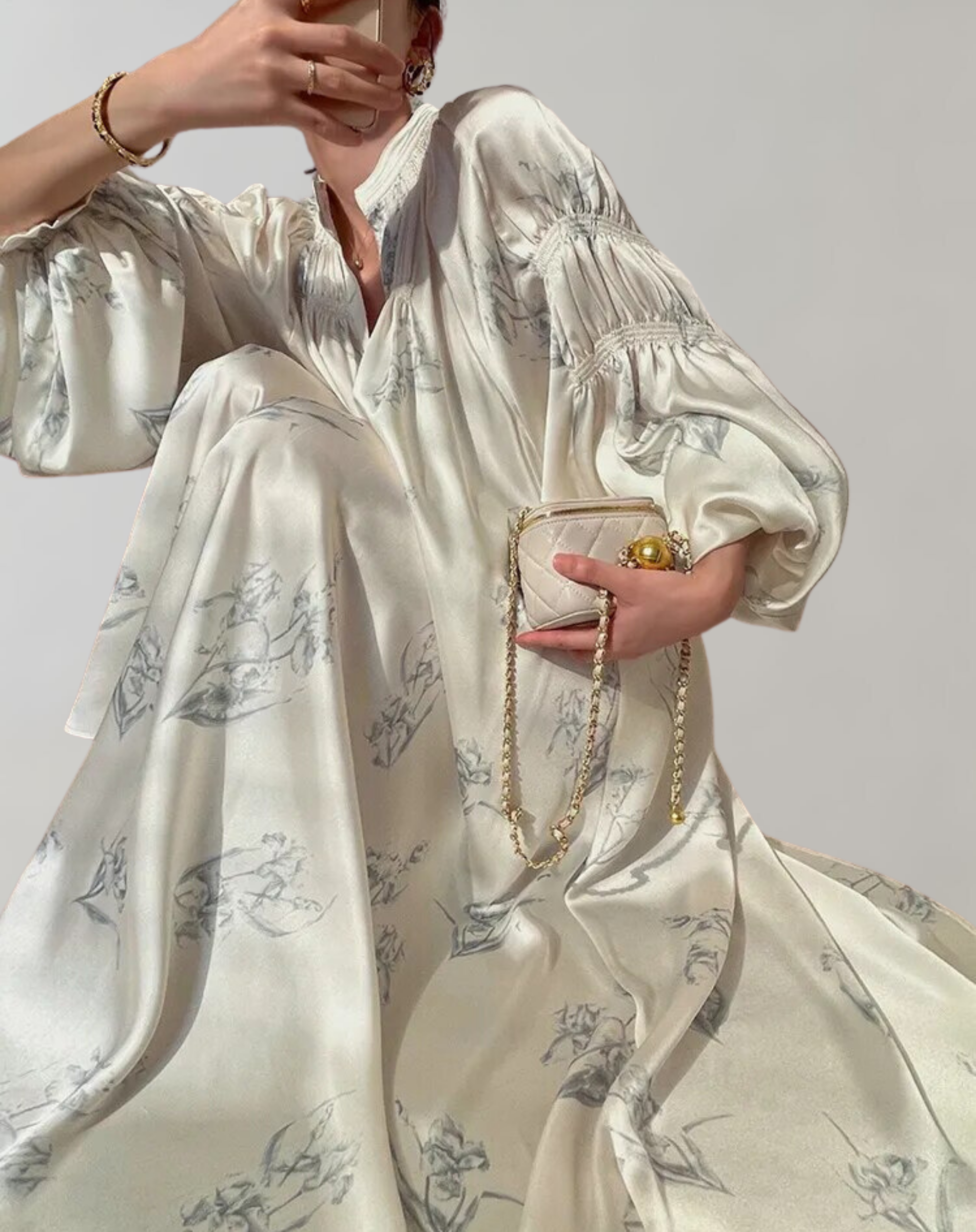 Elisabeth - New Laternenärmel Midikleid