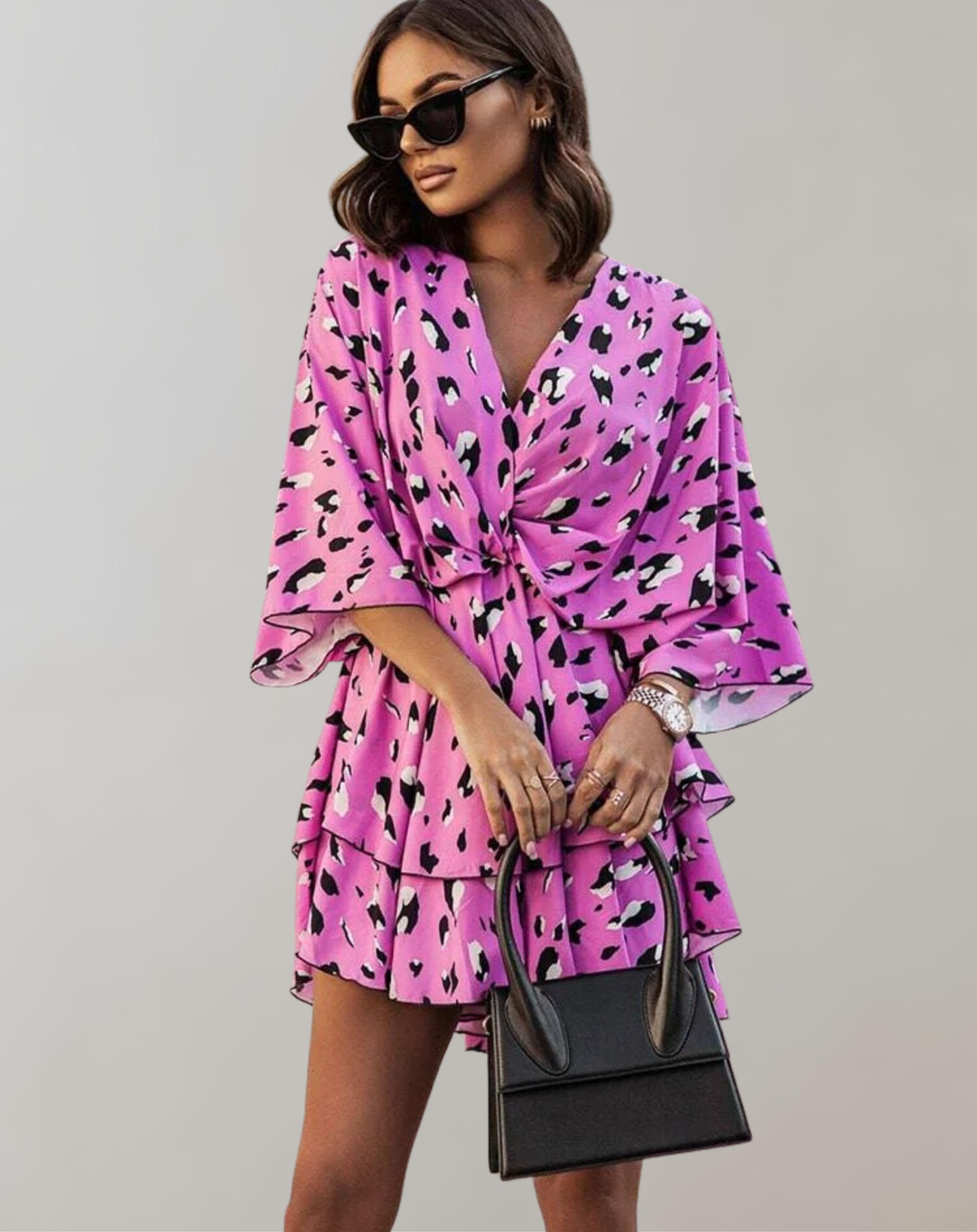 Katja - Damen V-Ausschnitt Fledermausärmel