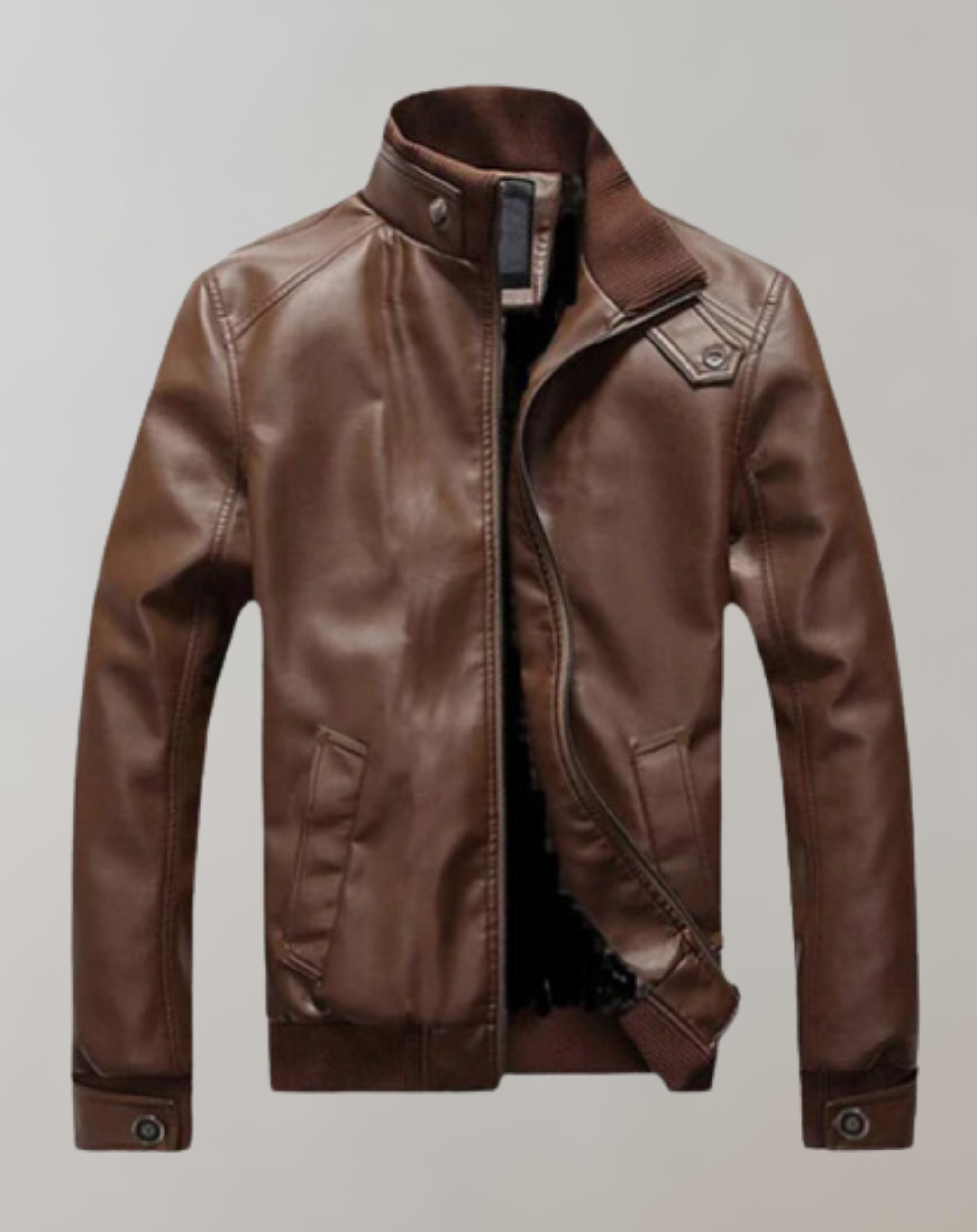 Herren - Leder-Motorradjacke