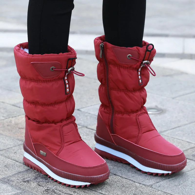 Warme Damen Winterstiefel mit wasserdichtem Design und rutschfester Sohle