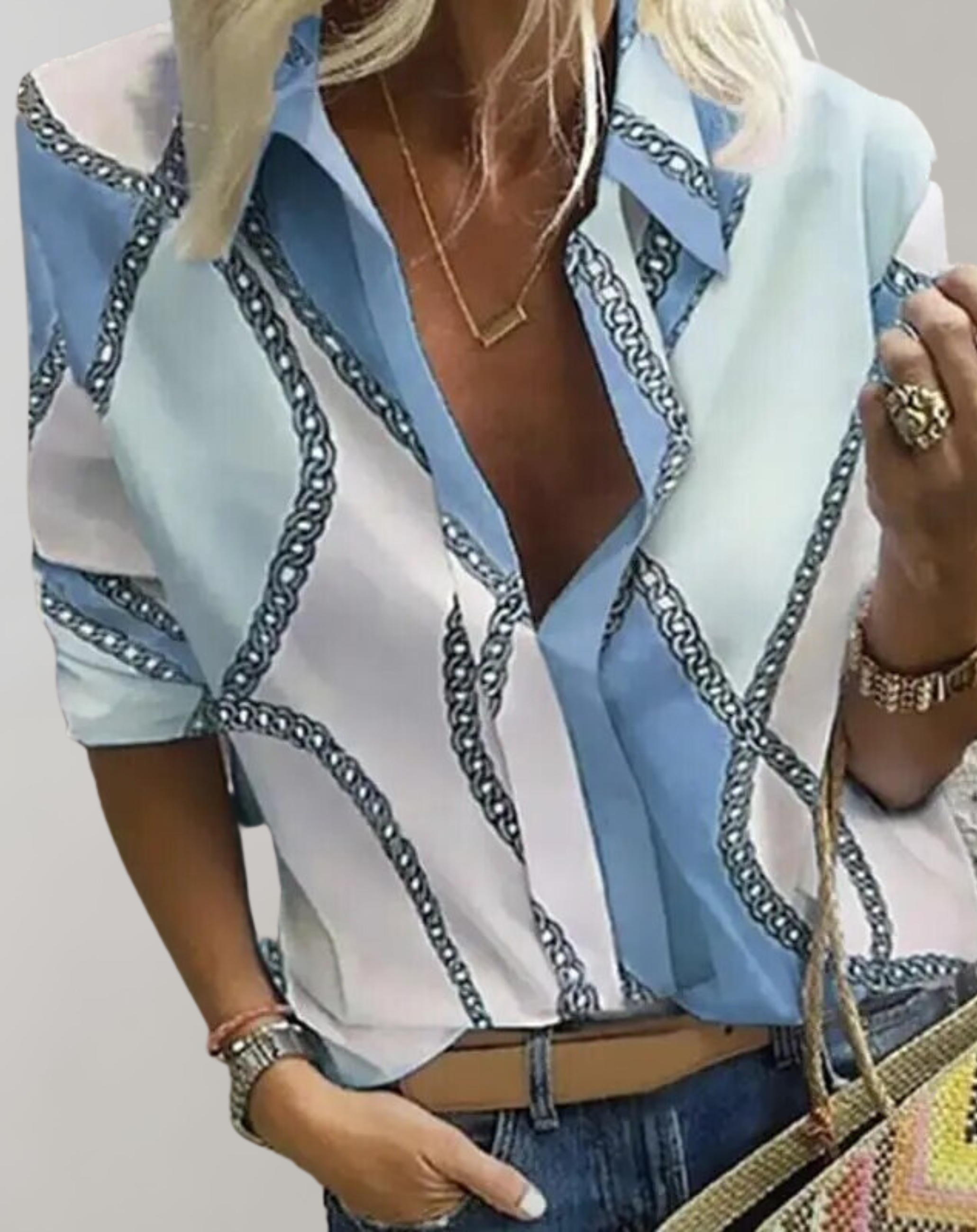 Faye - Damen Freizeitbluse Langarm