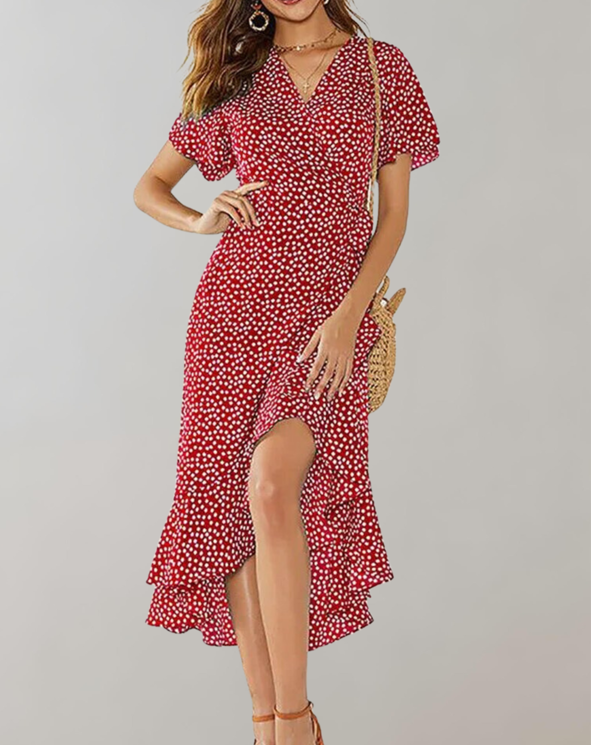 Karina - Maxikleid Damen Blumendruck