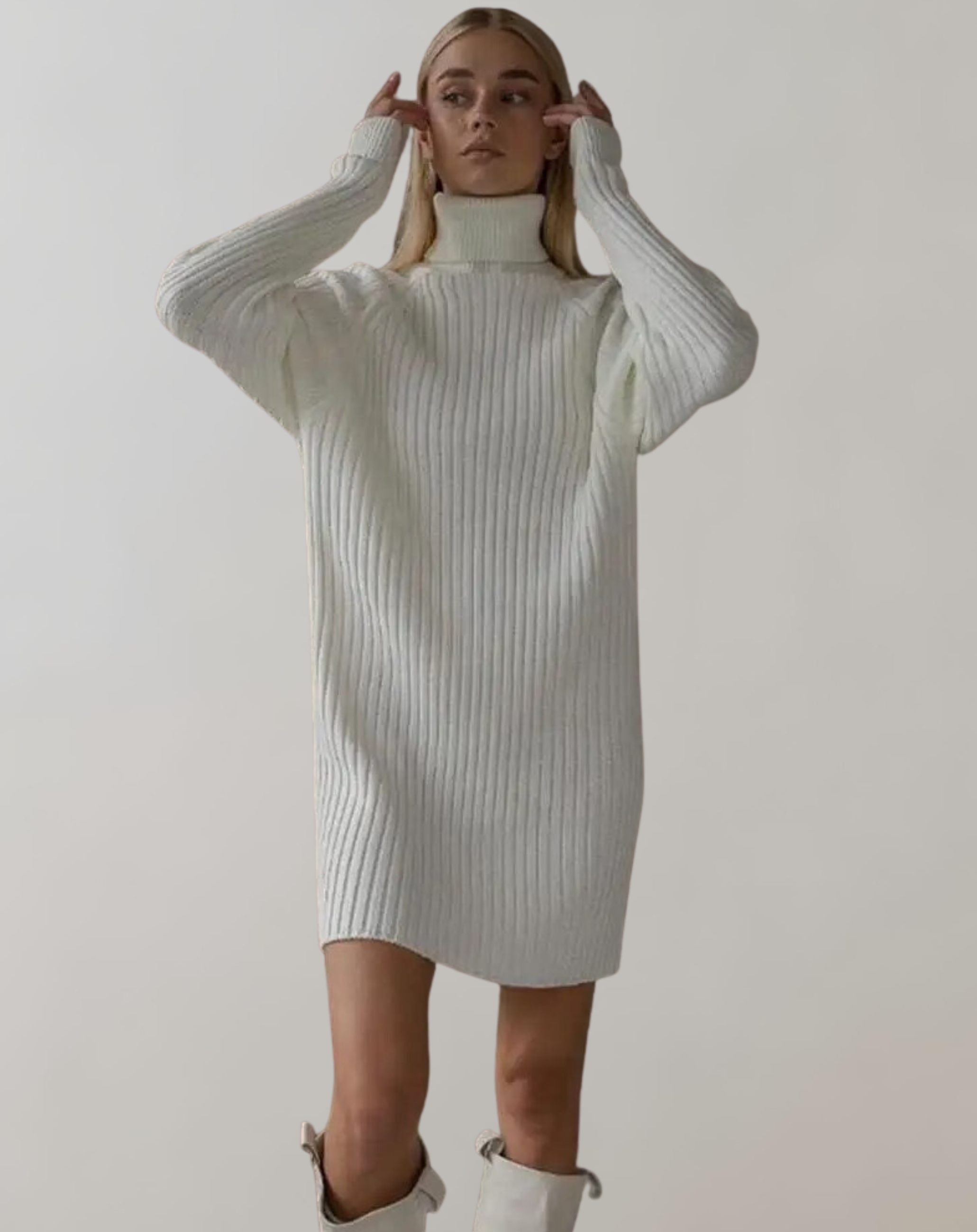 Nella - Kurzes Strickkleid mit Streifen