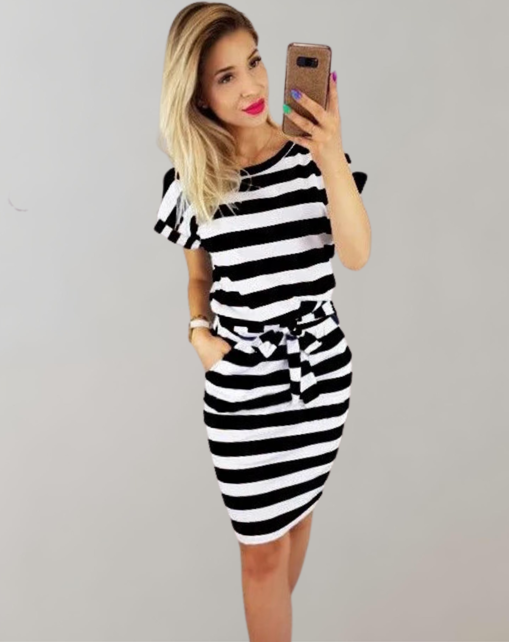 Lala- Frauen Sommerkleid Ärmellos