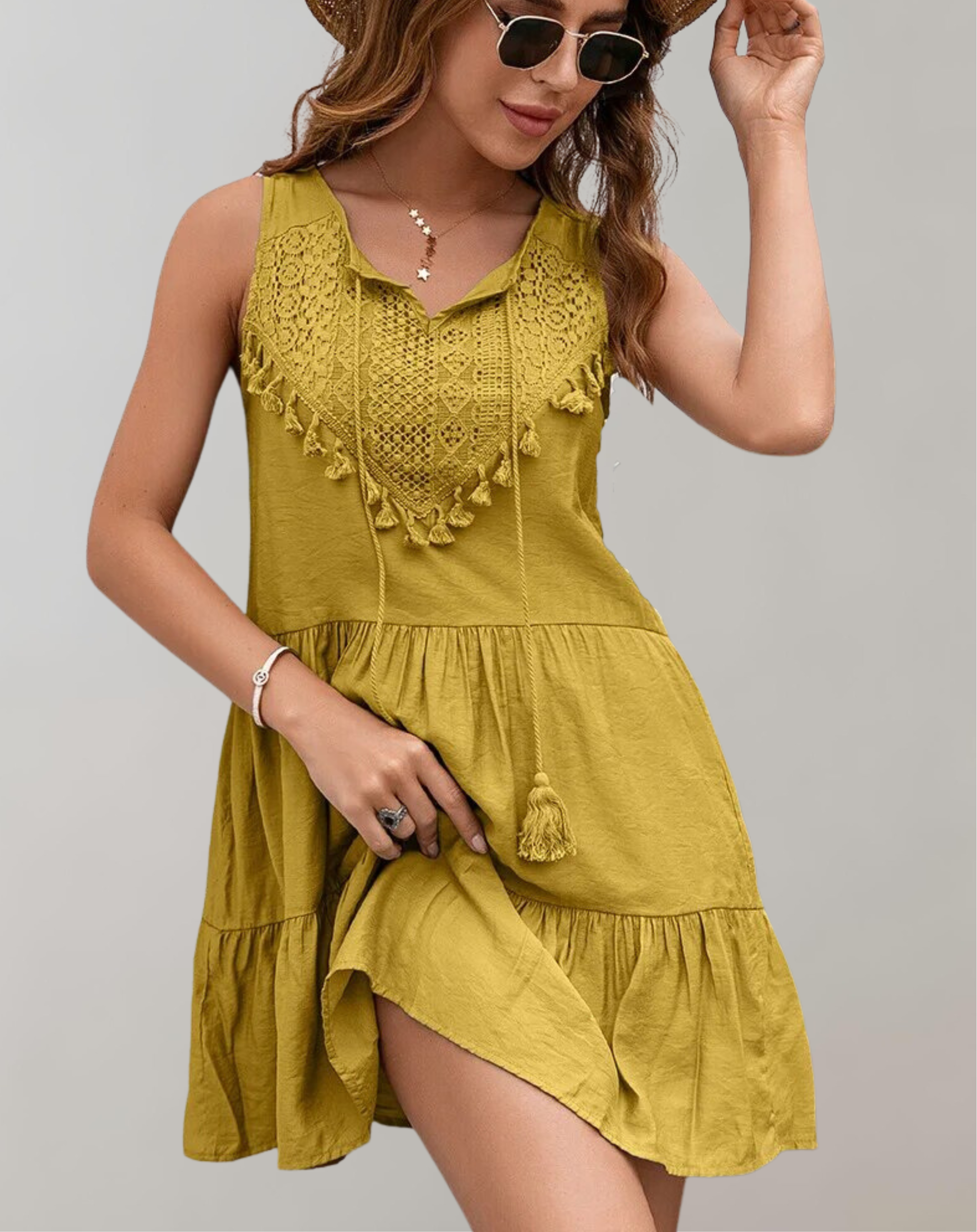 Klazina - Damen Sommer Casual Quasten