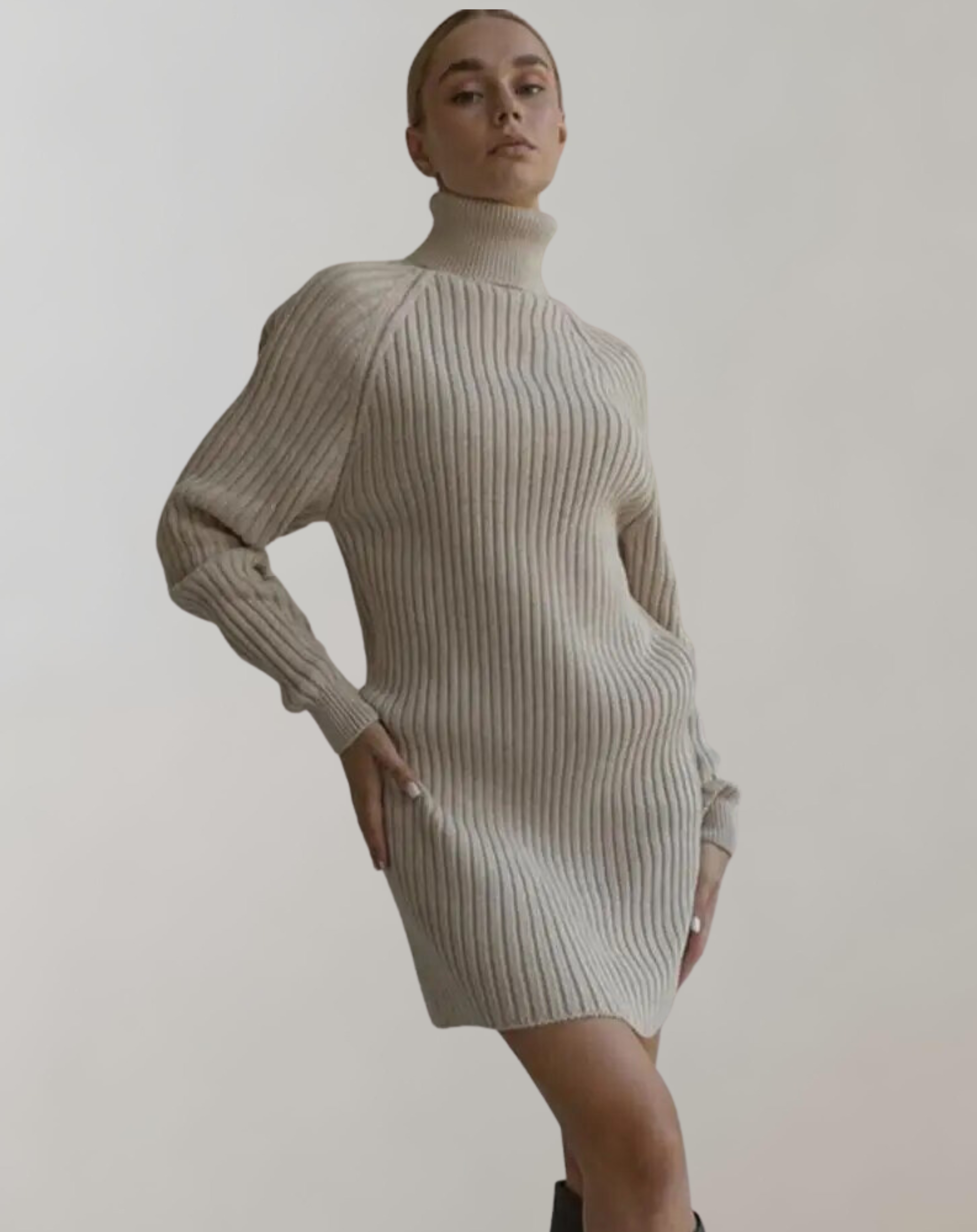 Nella - Kurzes Strickkleid mit Streifen