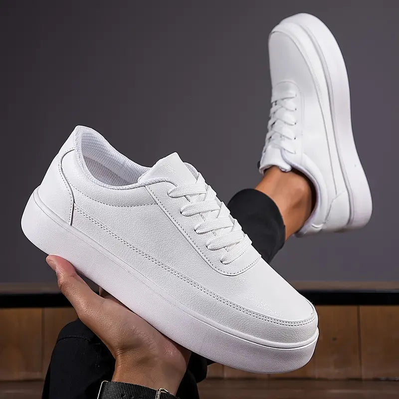 Andrew – zeitlose, schlichte Herren Skateschuhe in Weiß