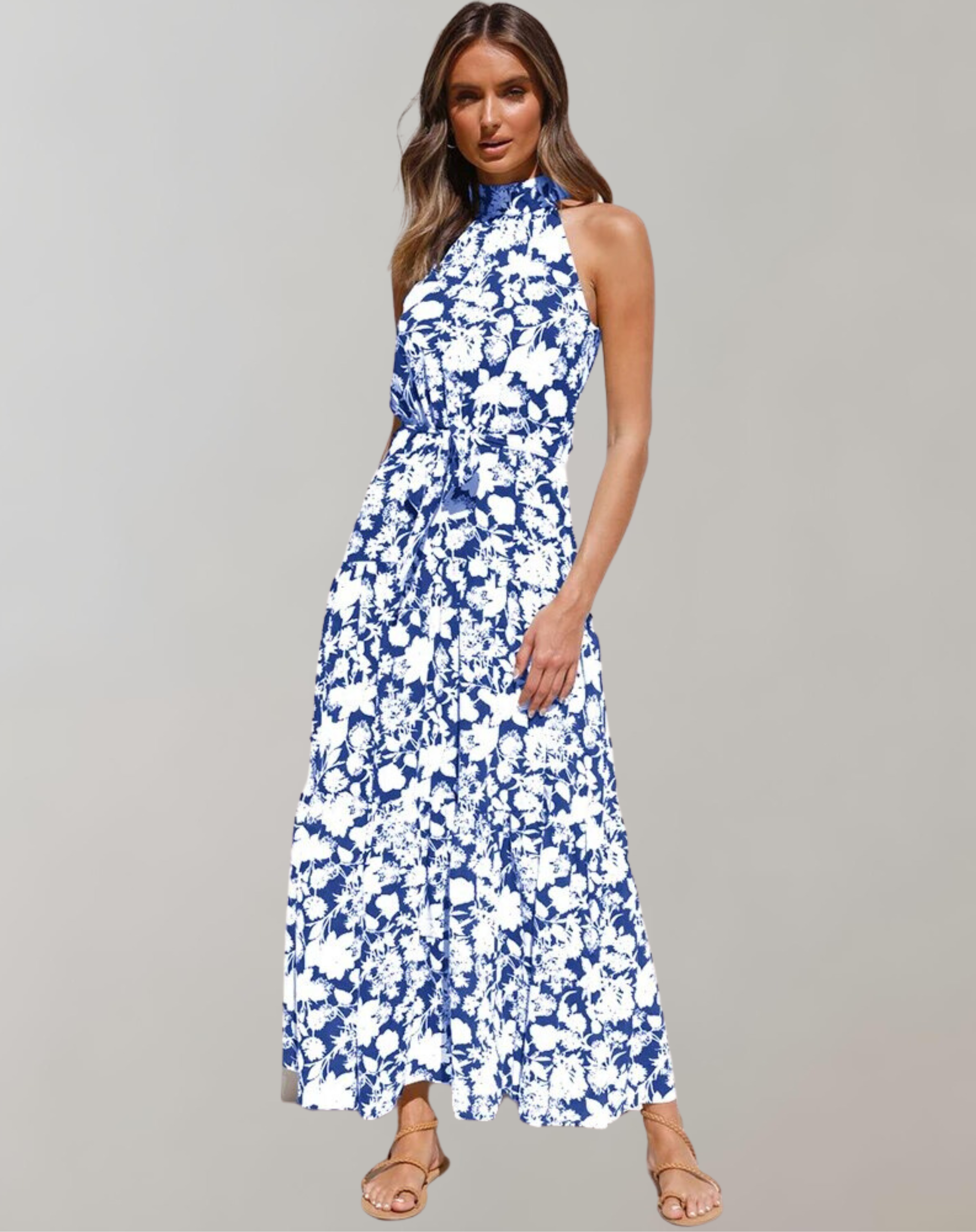 Britta - Langes Kleid Polka Dot Casual