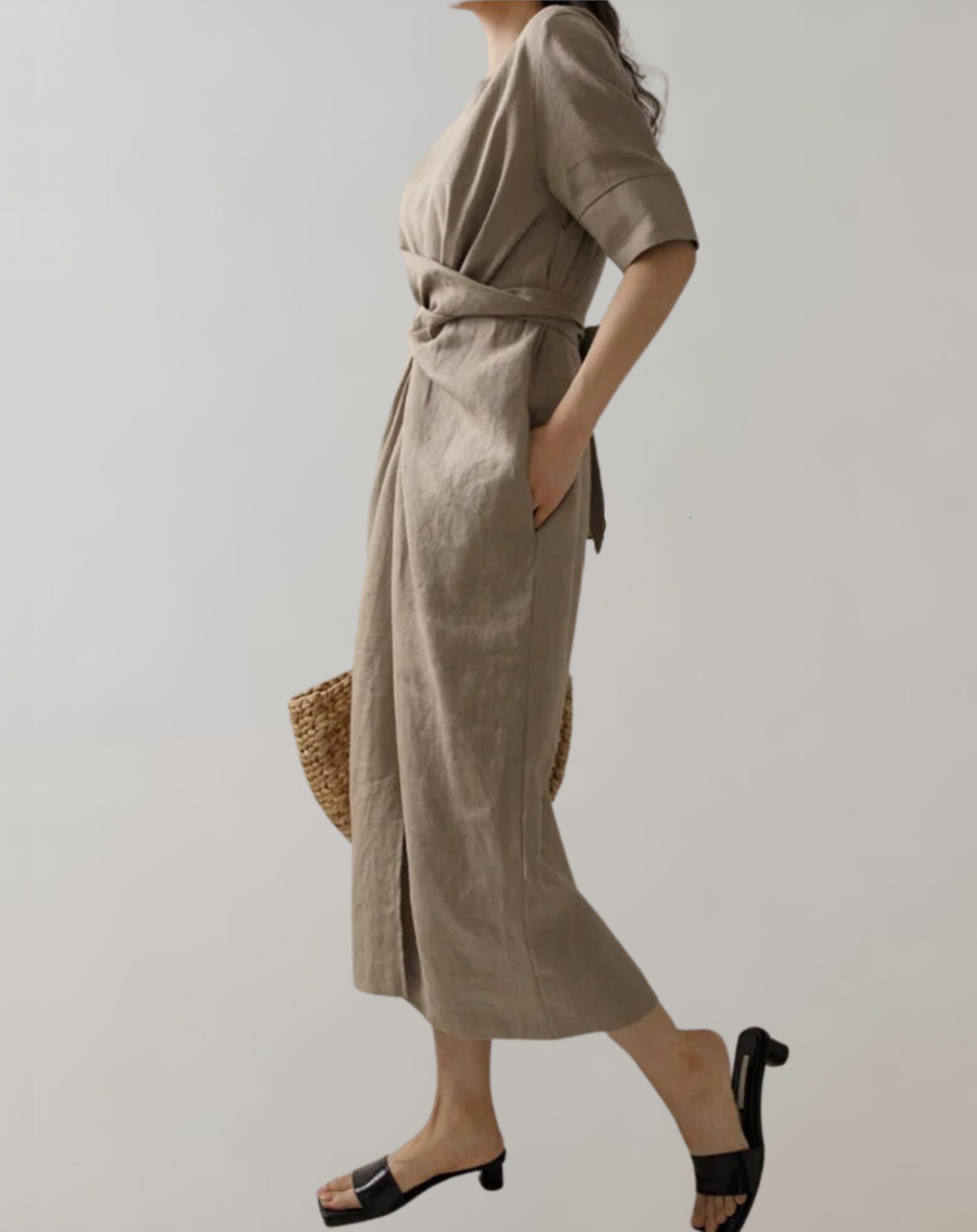 Helga - Kleid Schleife Taschen