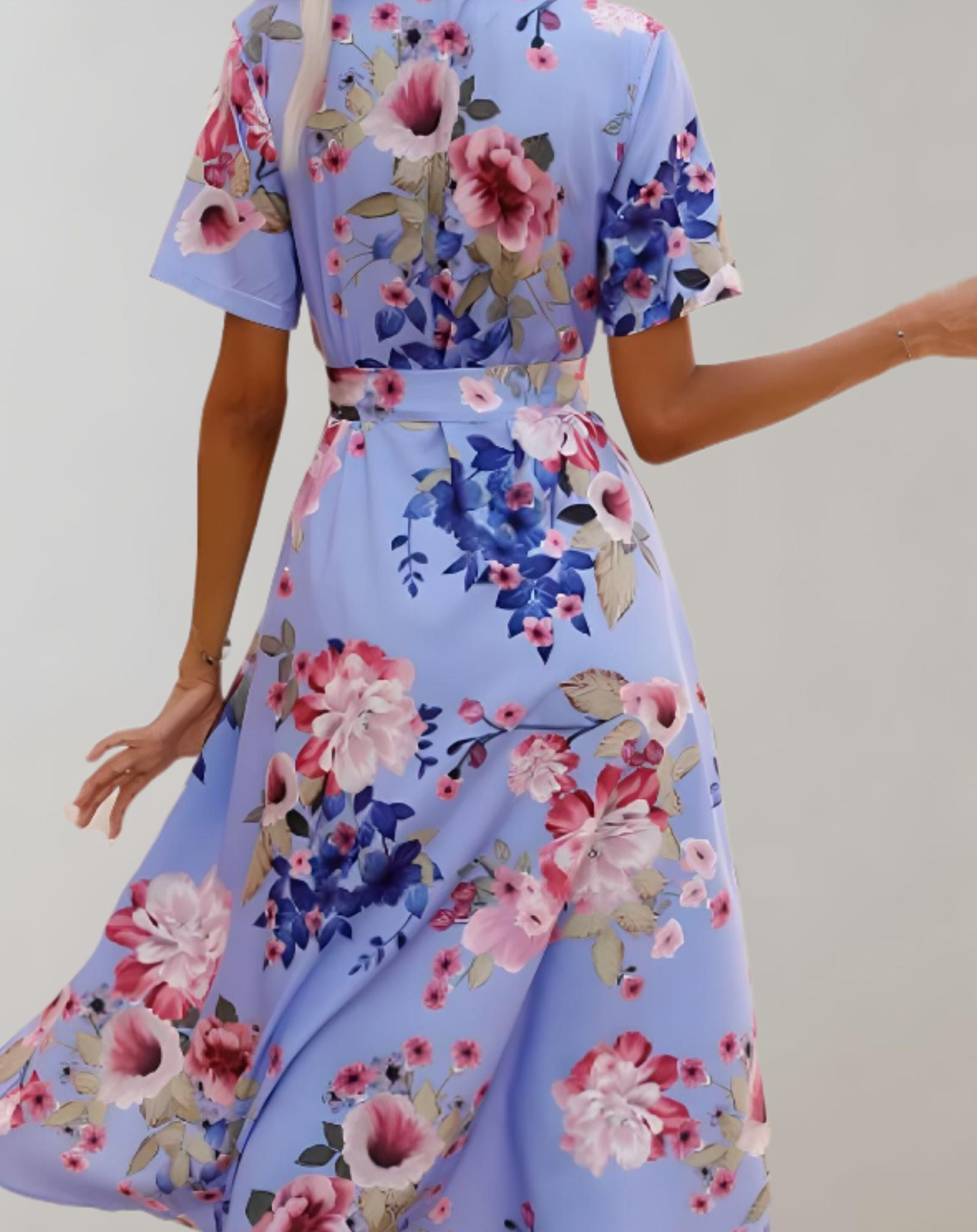Anica - Kleid mit Schleifenband und Blumenmuster Kleid