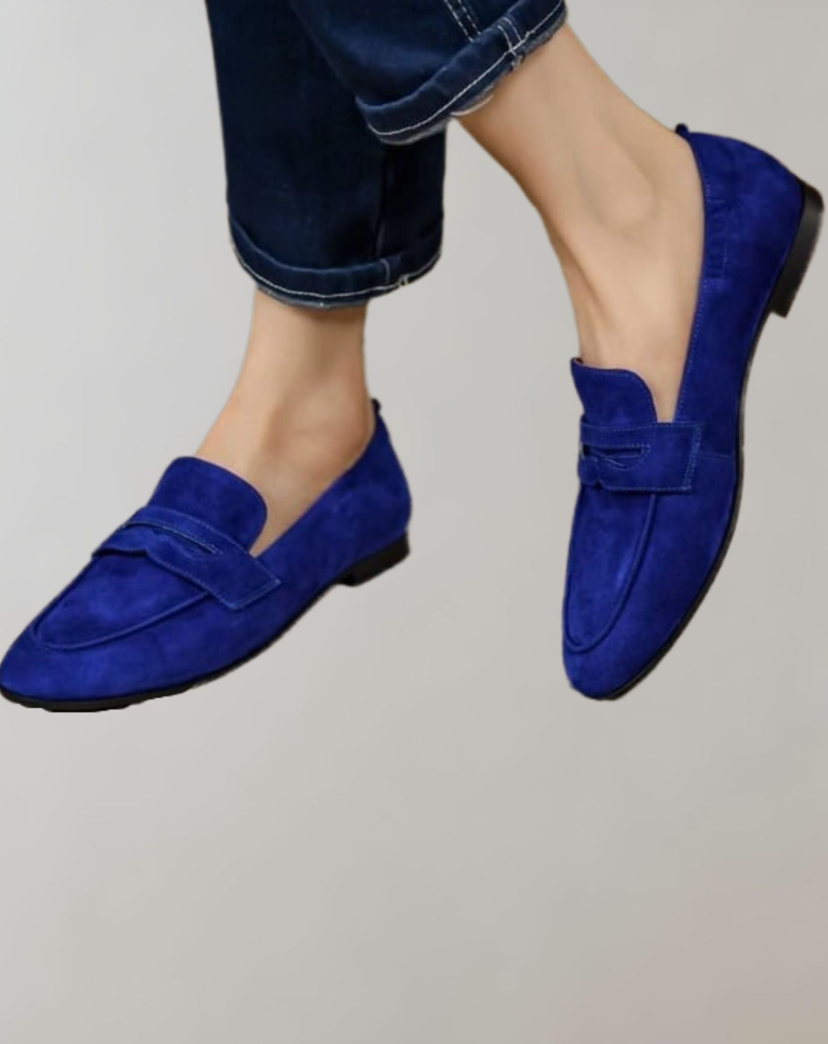 Liam - Spitz zulaufende niedrig geschnittene Wildleder Loafer Schuhe