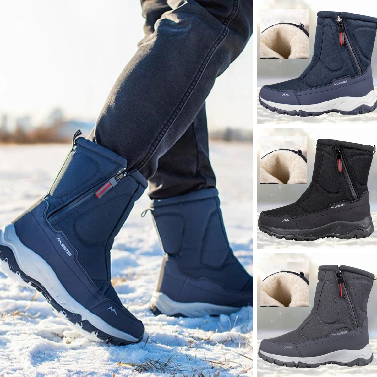 Damen Winterstiefel mit Warmfutter, Rutschfest & Wasserdicht für kalte Temperaturen
