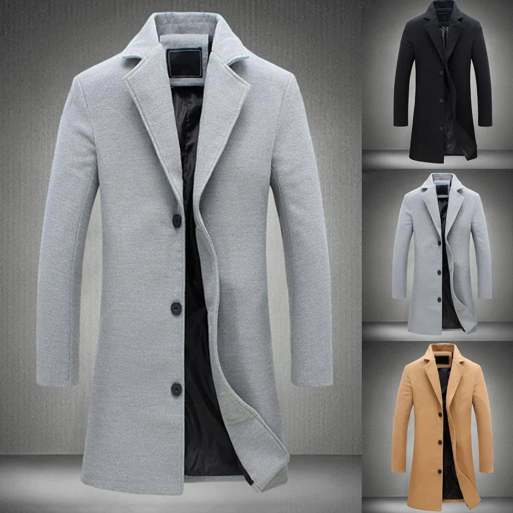 Stylische Lange Winterjacke für Herren