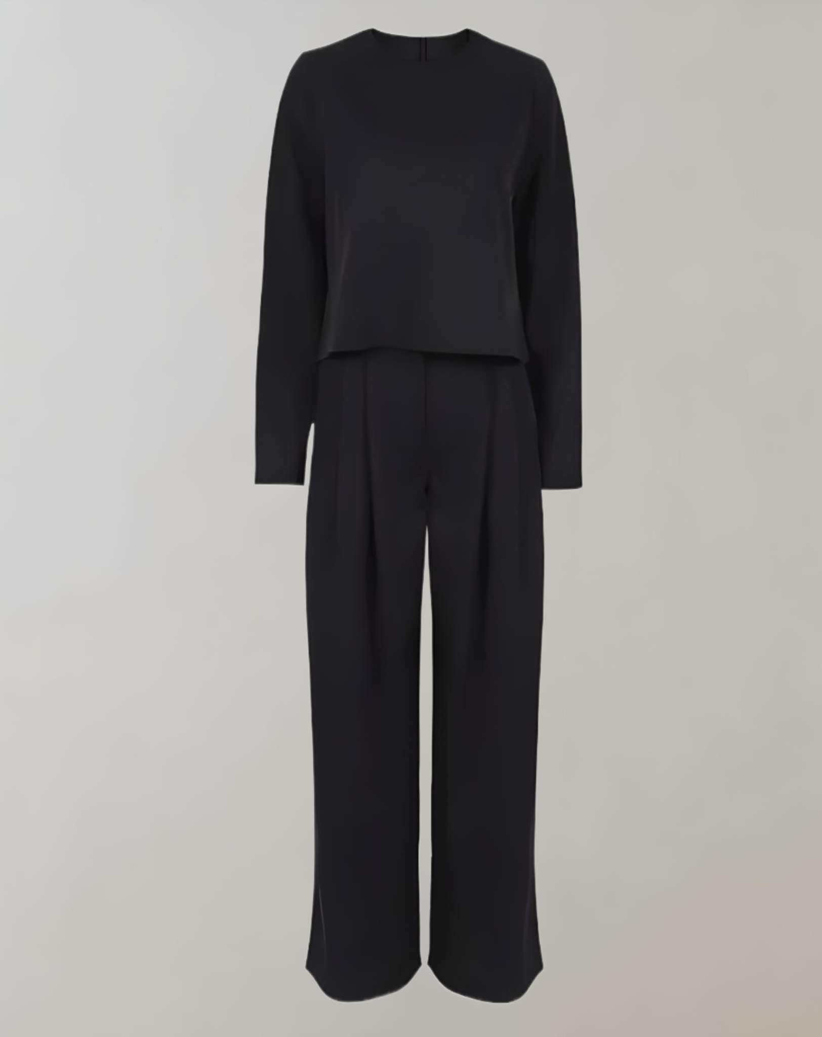 Joana -  Hose mit hohem Bund weitem Bein und Seitentaschen Hose