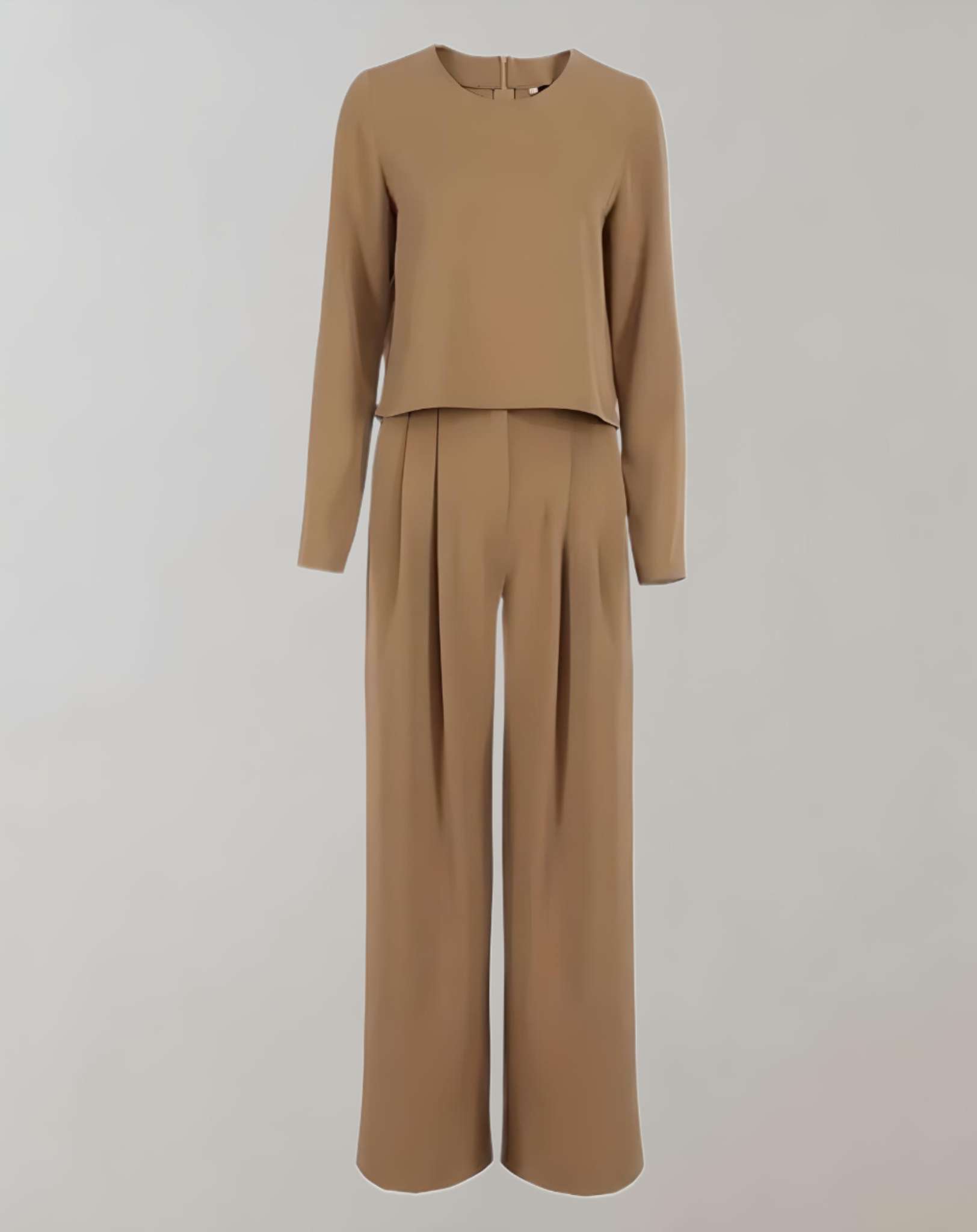 Joana -  Hose mit hohem Bund weitem Bein und Seitentaschen Hose