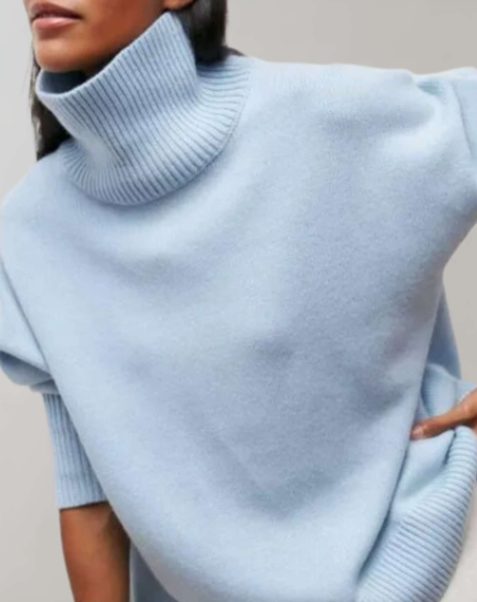 Marielle -  Übergroßer Pullover mit Rollkragen und langen Ärmeln Sweater