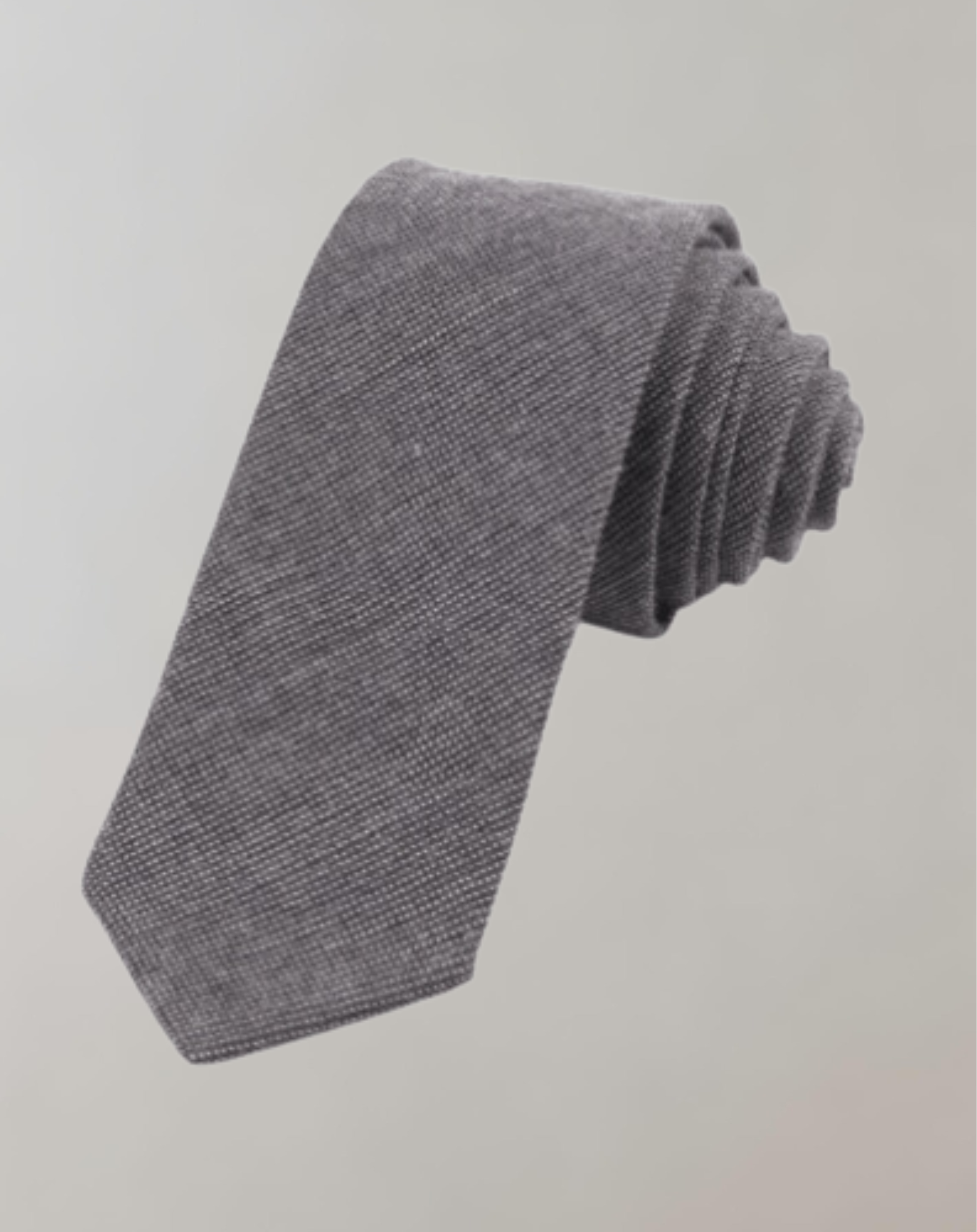 Okan - Gray tie with white dots