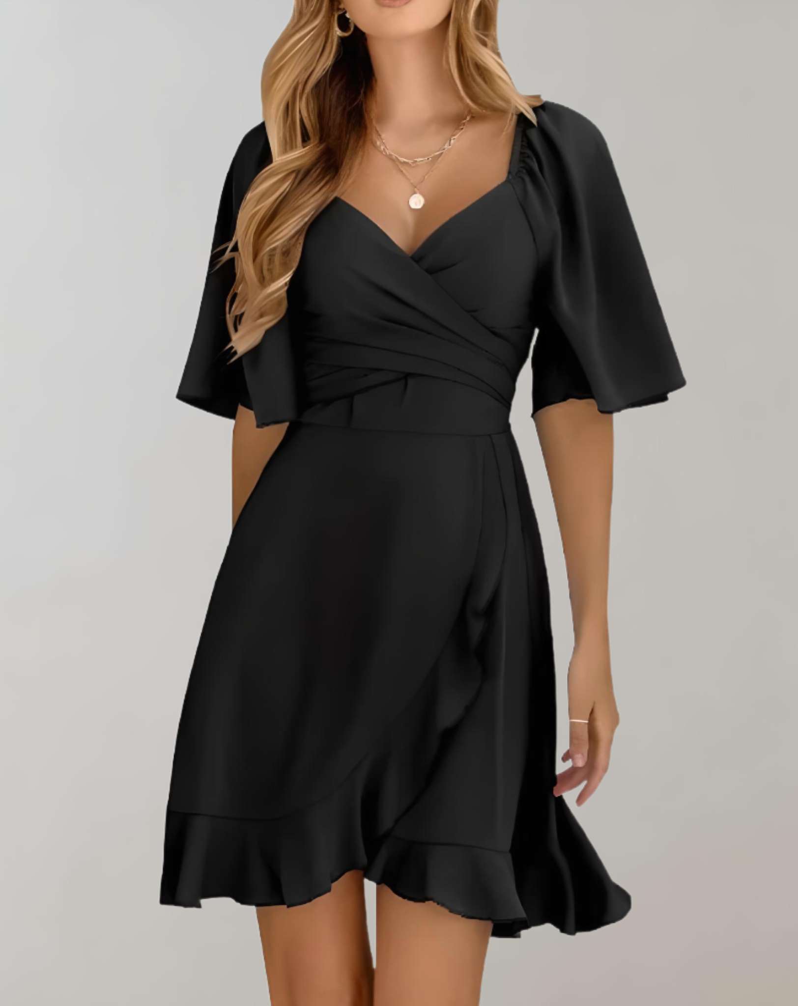 Pauleen - Gut sitzendes Minikleid mit Rüschen und Lagendesign Kleid