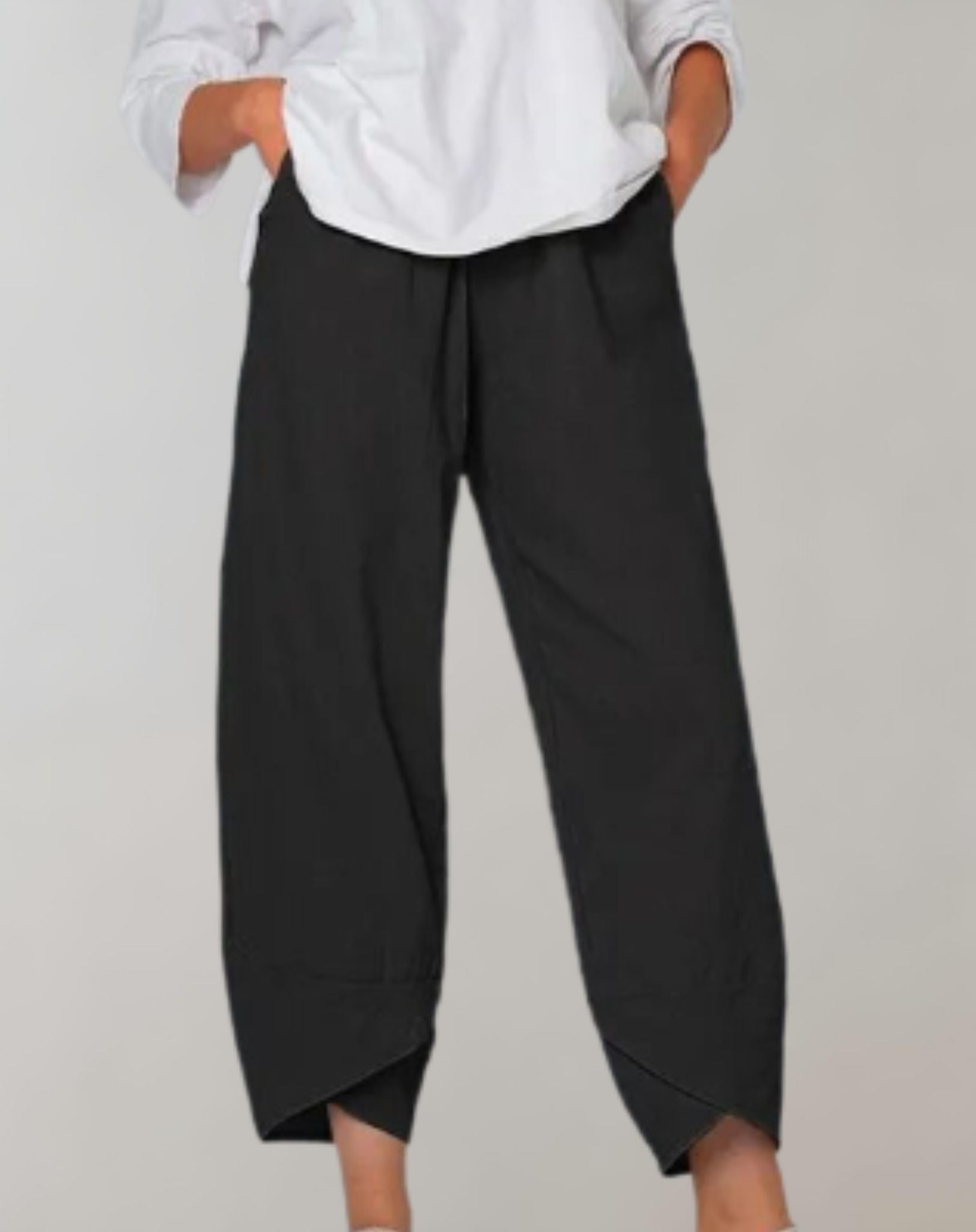Rose - Gekürzte Hose mit hoher Taille