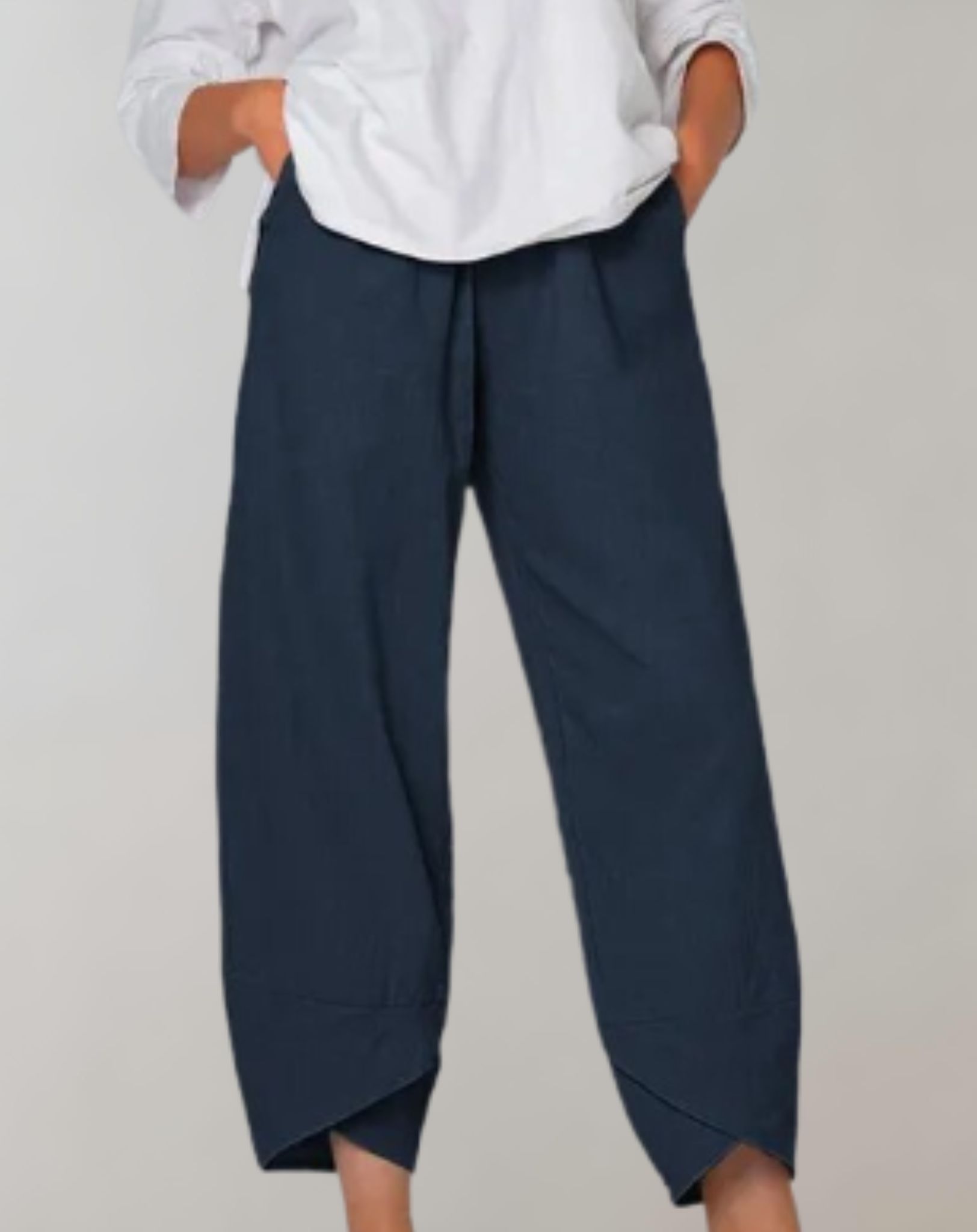 Rose - Gekürzte Hose mit hoher Taille