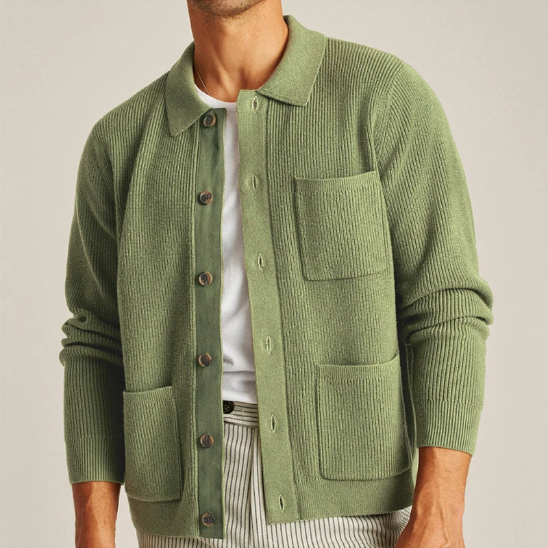 Eleganter Herren-Strickcardigan für kühle Tage