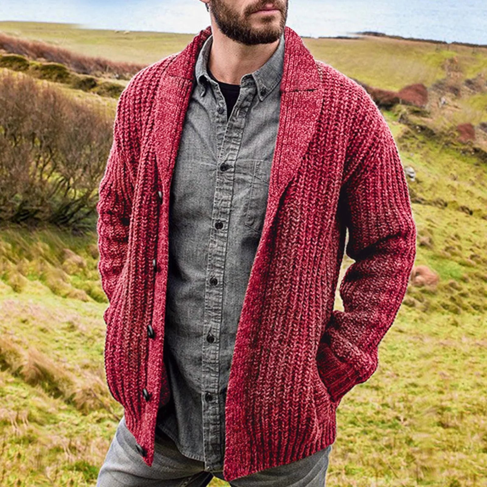Kaito | Klassische Herren Strickjacke im Retro-Stil