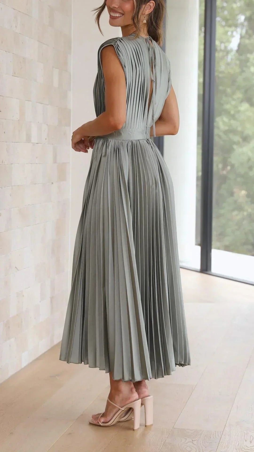 V-Ausschnitt Wickelkleid für Damen - Elegante Maxikleid für besondere Anlässe