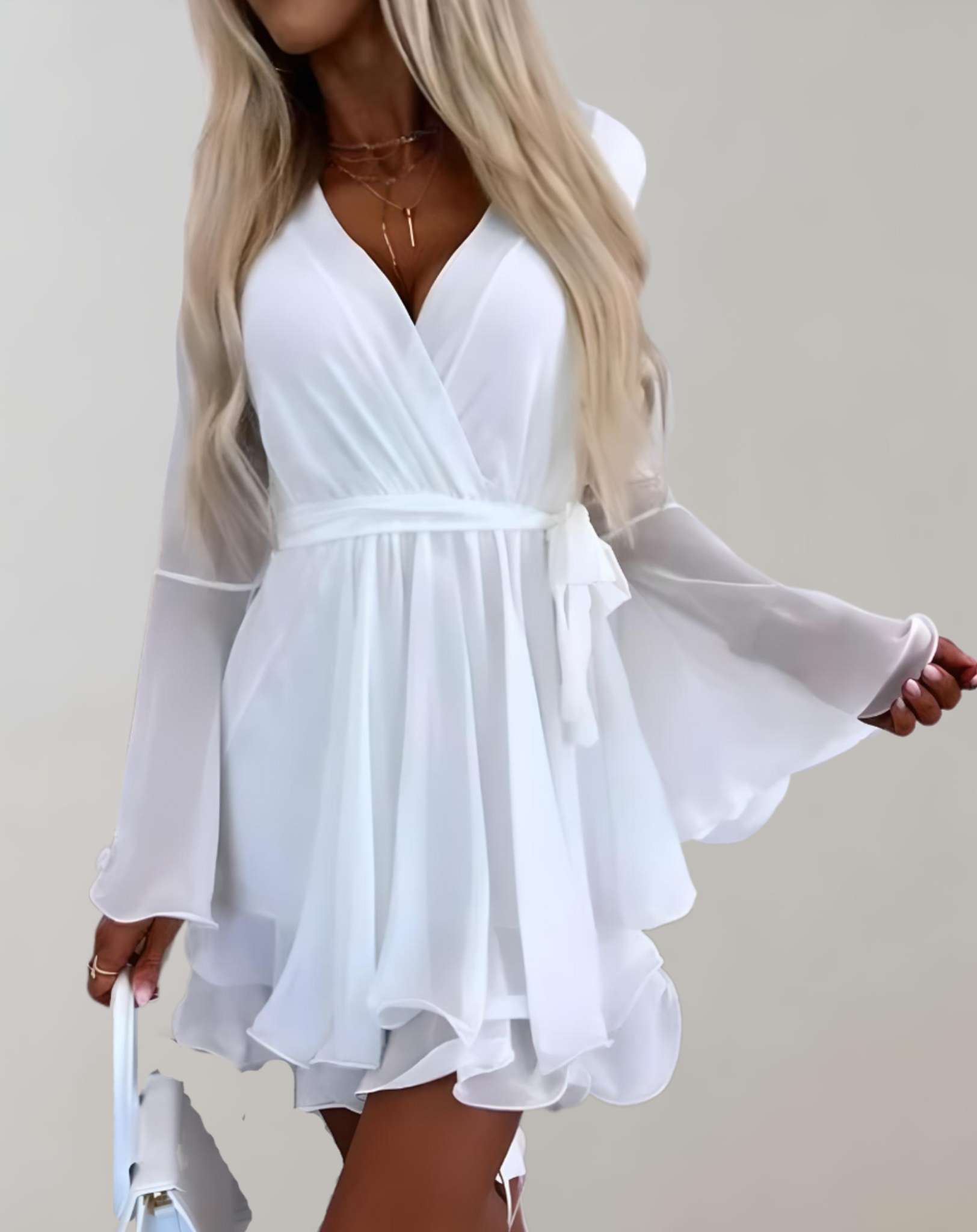 Trexie - Minikleid mit lockeren langen Ärmeln aus weichem Stoff Kleid