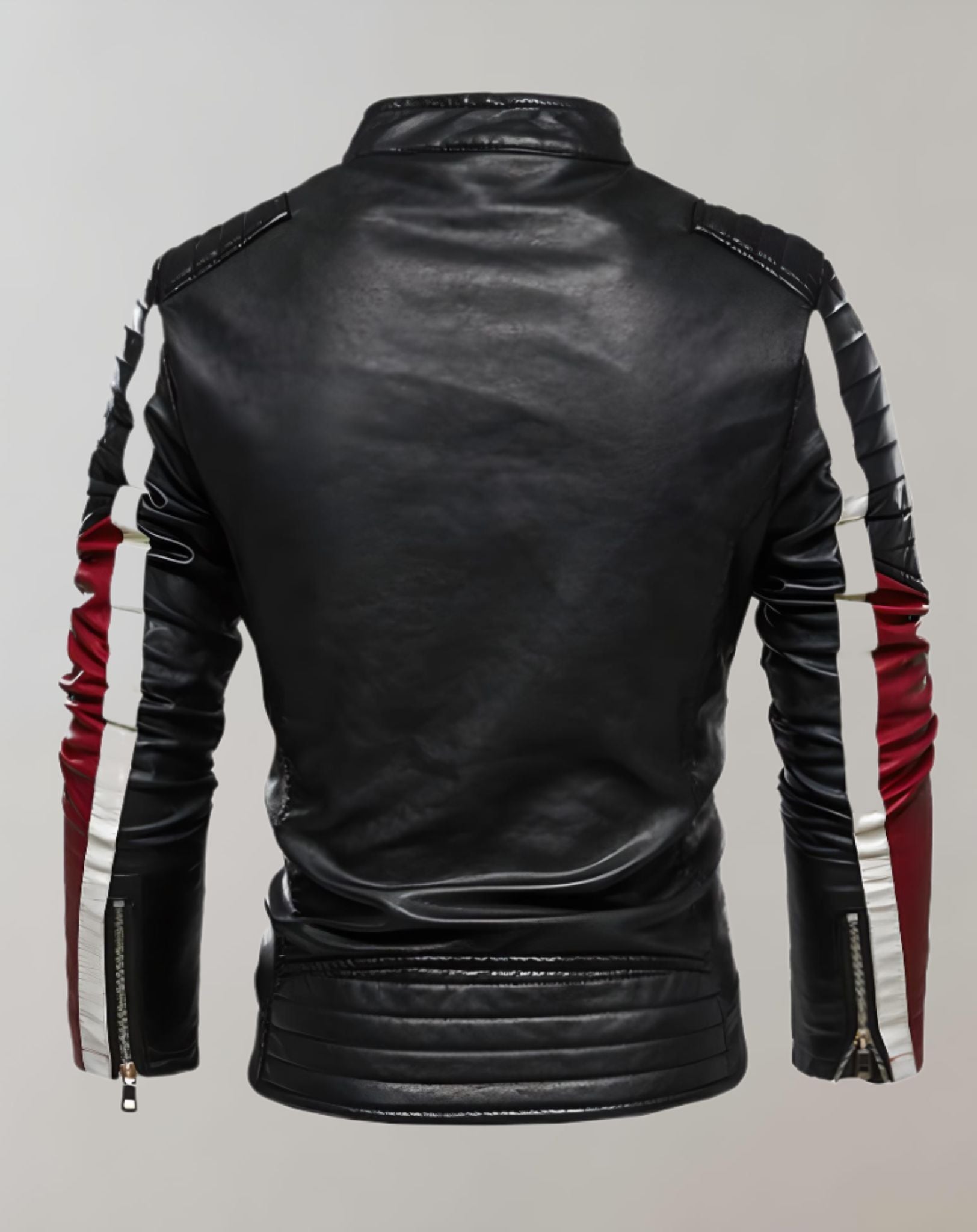 Vlad -  Mehrfarbige Fahrradjacke aus Leder mit Reißverschluss für Herren Jacke