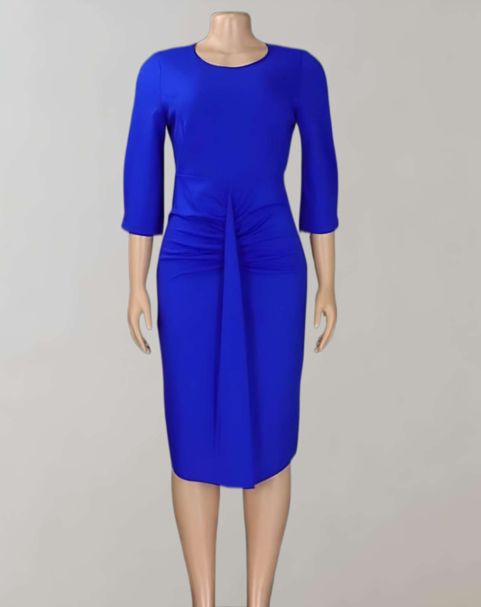 Zooey - Figurbetontes halblanges plissiertes Kleid mit halben Ärmeln Kleid