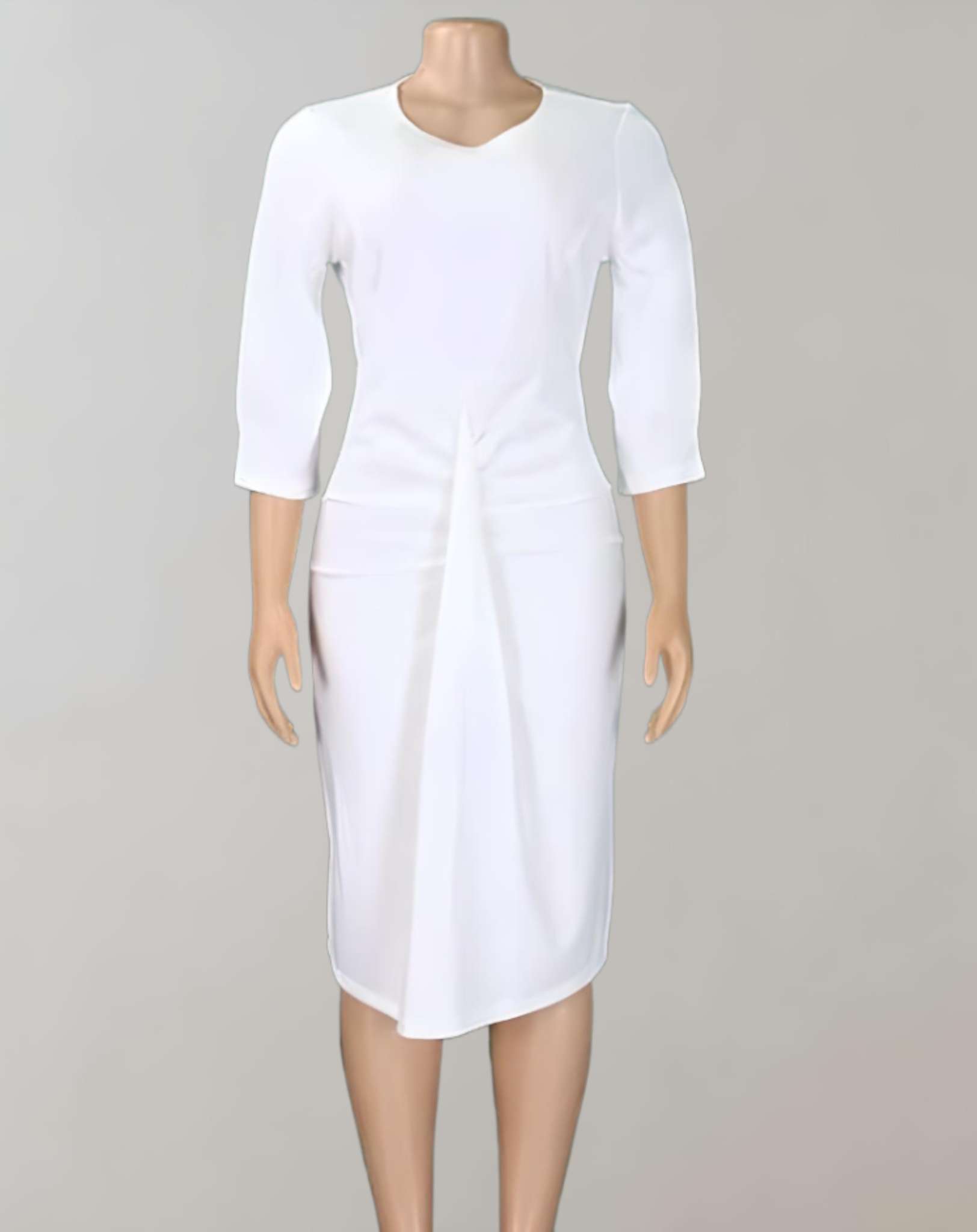 Zooey - Figurbetontes halblanges plissiertes Kleid mit halben Ärmeln Kleid