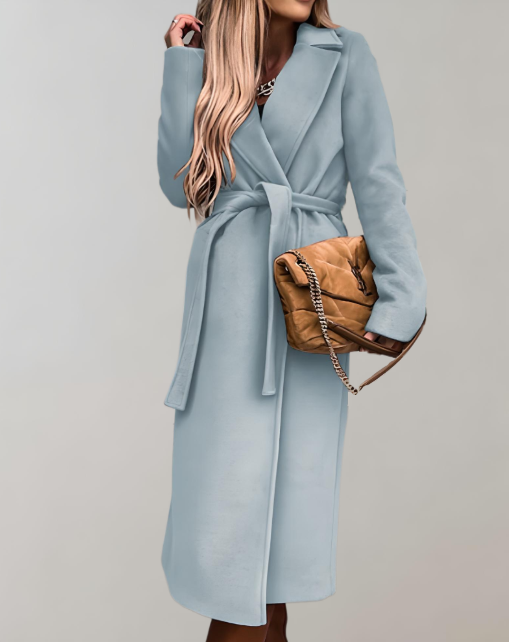 Anna - Lange Herbstmanteljacke für Damen mit Gürtelbindung jacke