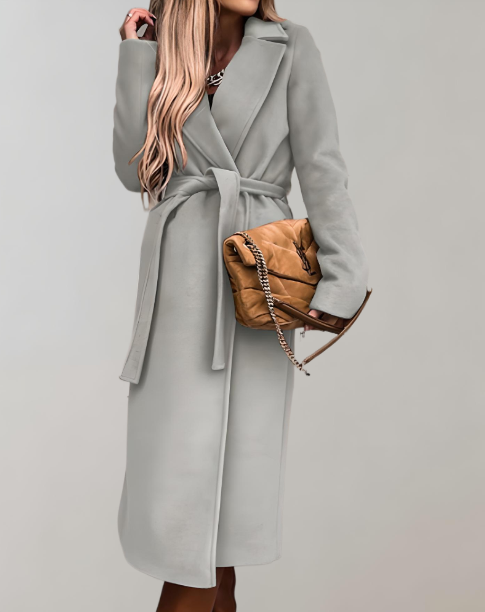 Anna - Lange Herbstmanteljacke für Damen mit Gürtelbindung jacke